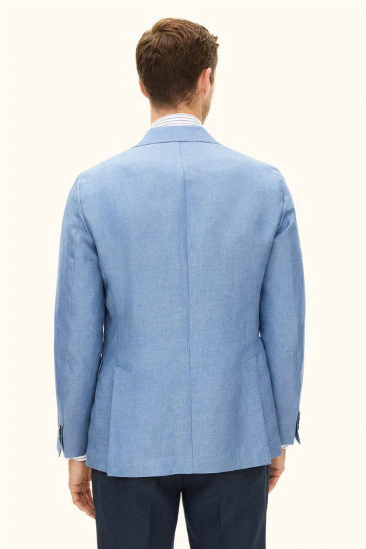 Ferry Soft Regular Fit Linen Blazer Blueberry Blue - Image 6