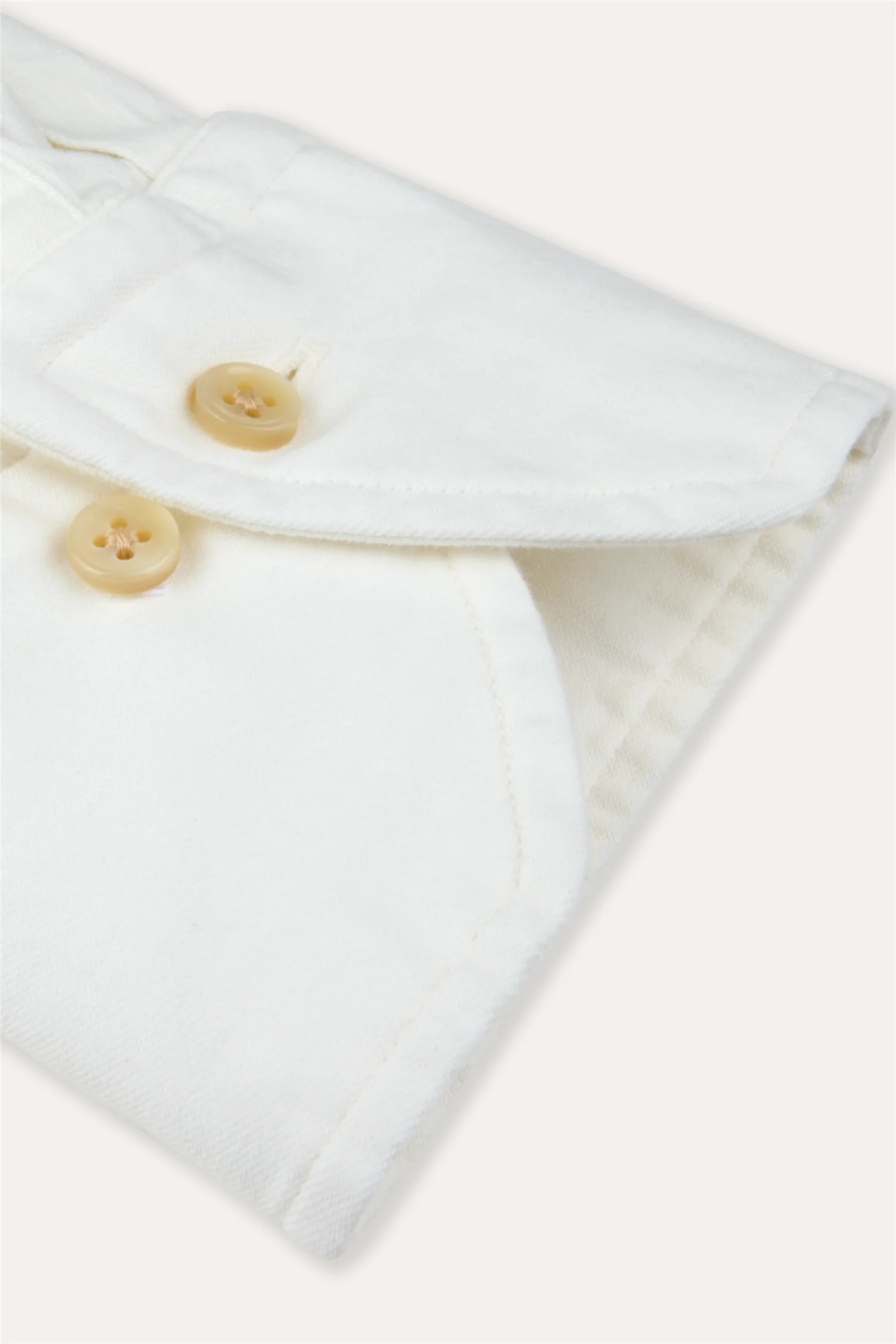 Casual Denim Stretch Shirt Off White - Image 3