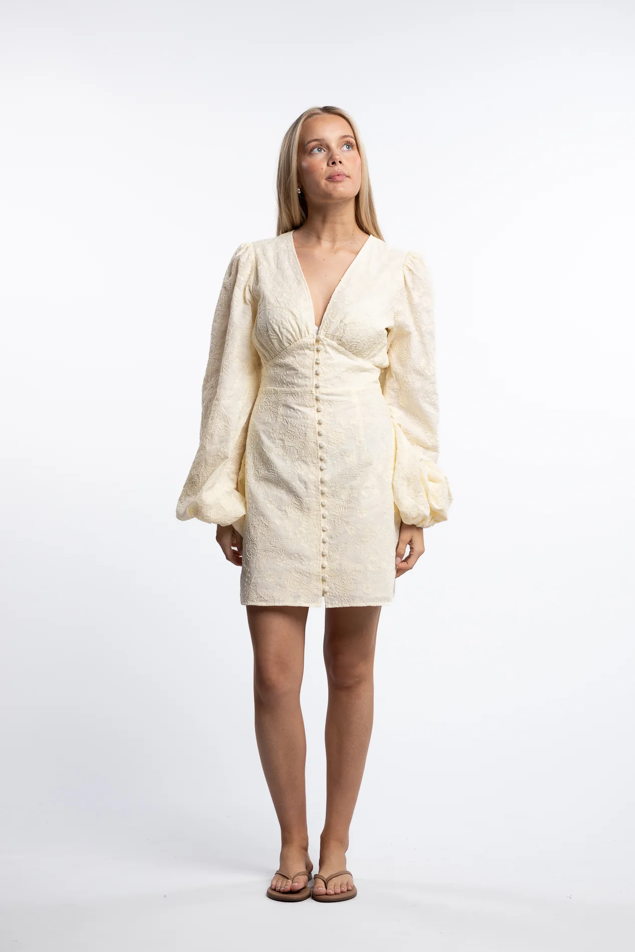 Florence dress- Light Yellow Embroidery - Image 5