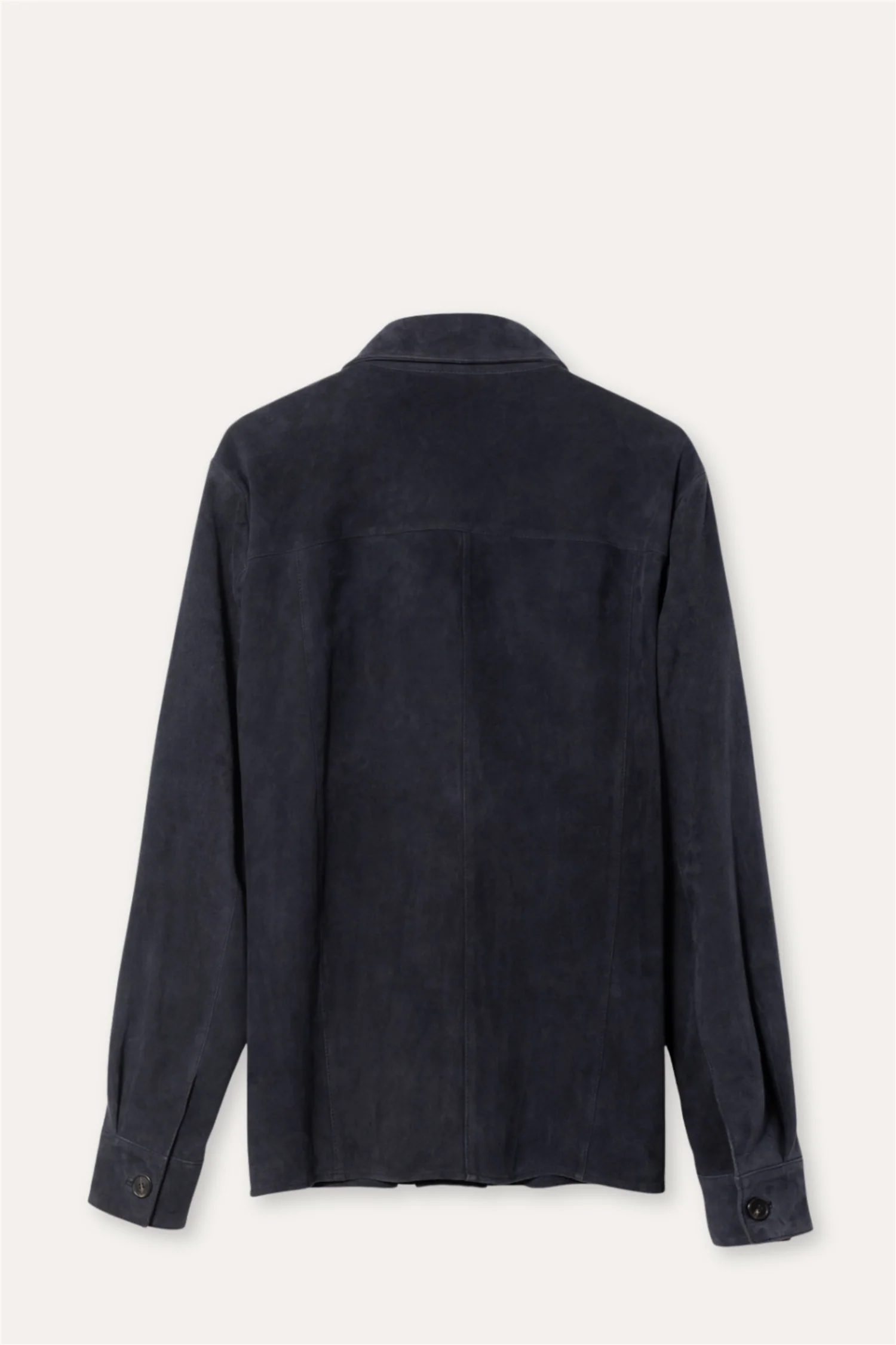 Suede Shirt Jacket Dark Blue - Image 2
