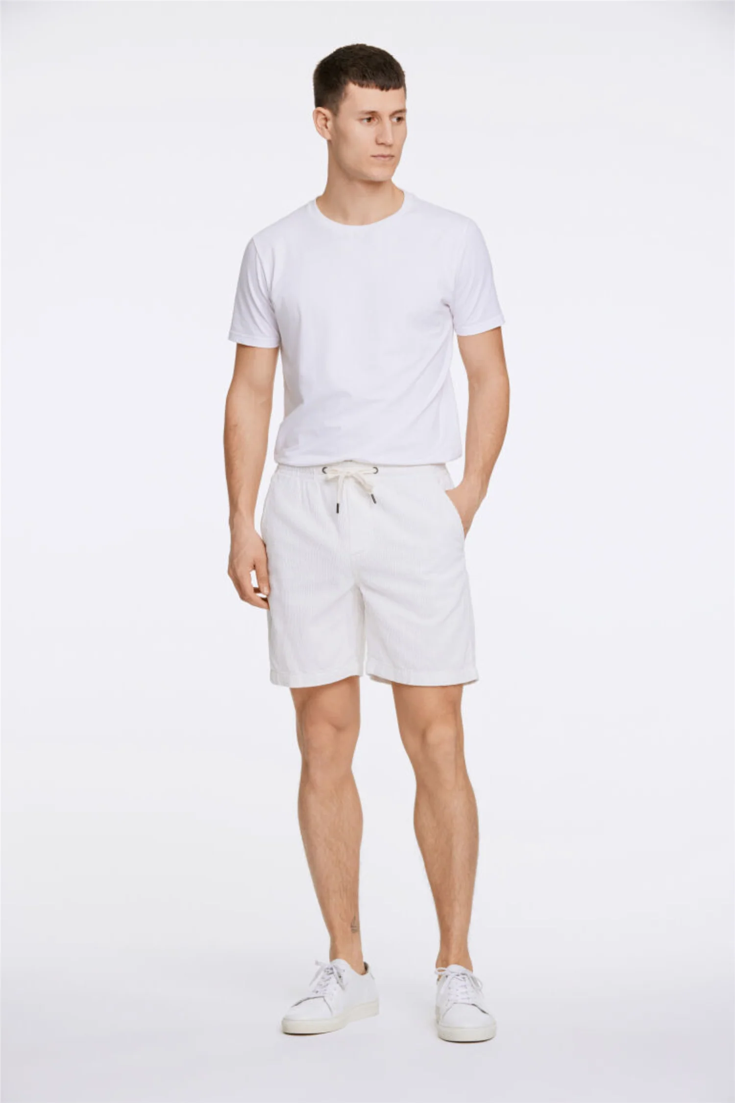 Corduroy Shorts Off White - Image 3