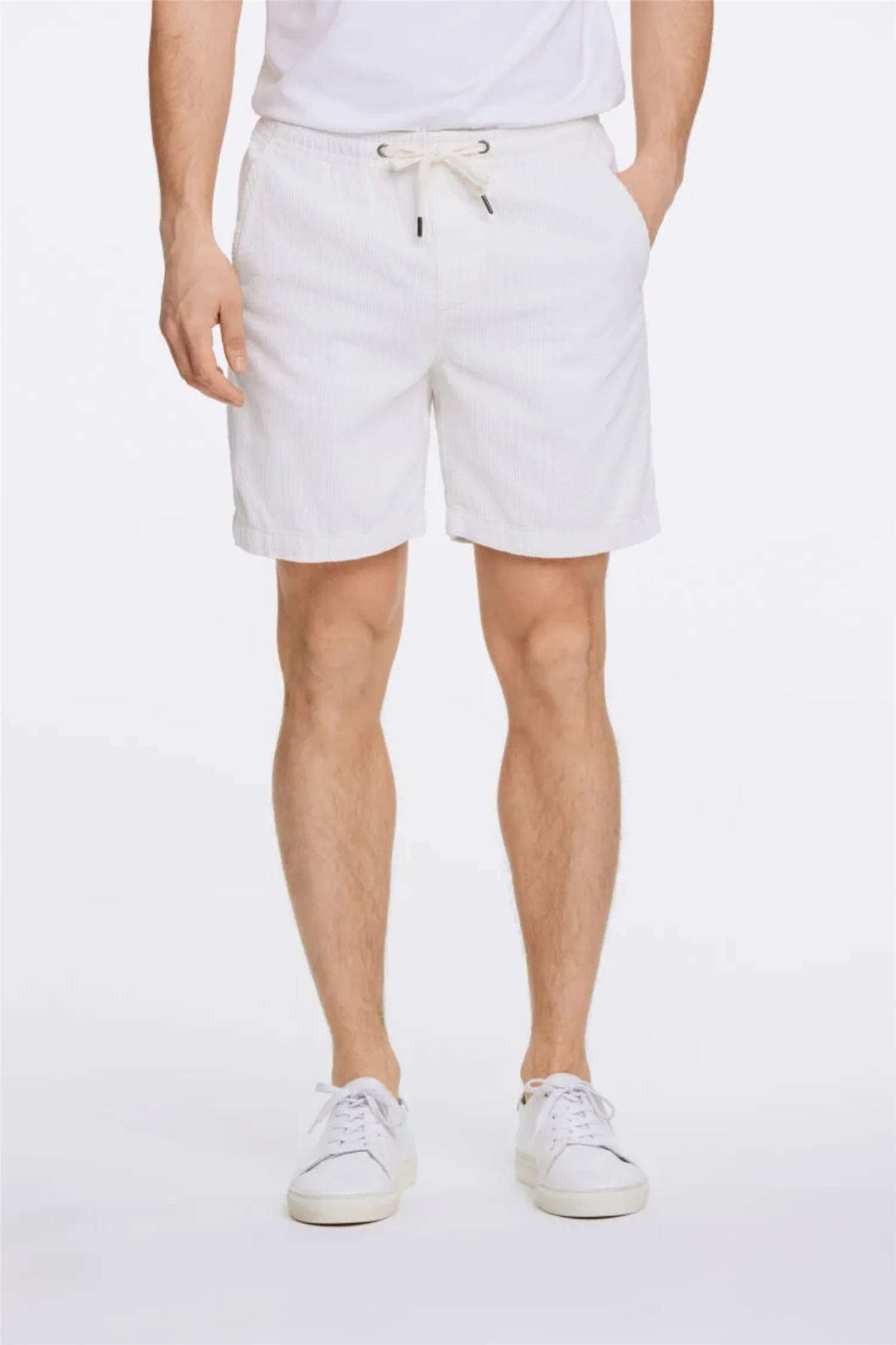 Corduroy Shorts Off White - Image 4