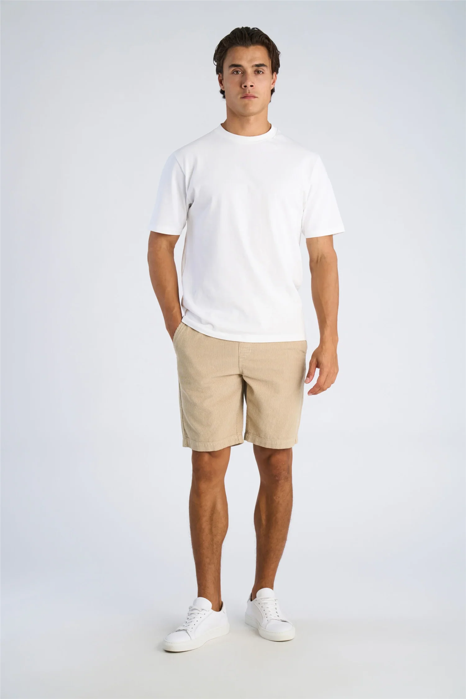 Corduroy Shorts Stone - Image 3