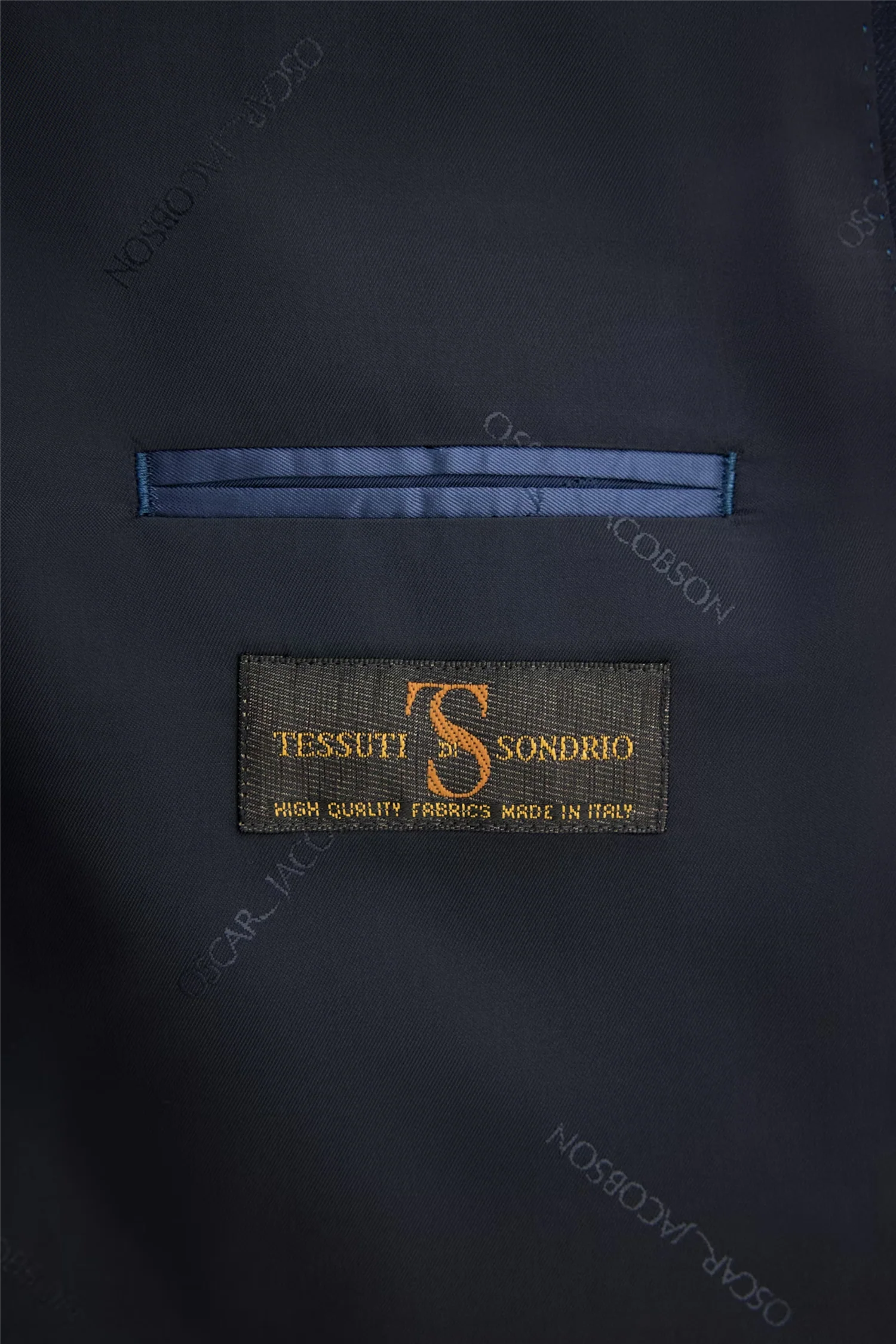 Rufus Regular Fit Wool/Linen Blazer Navy - Image 10
