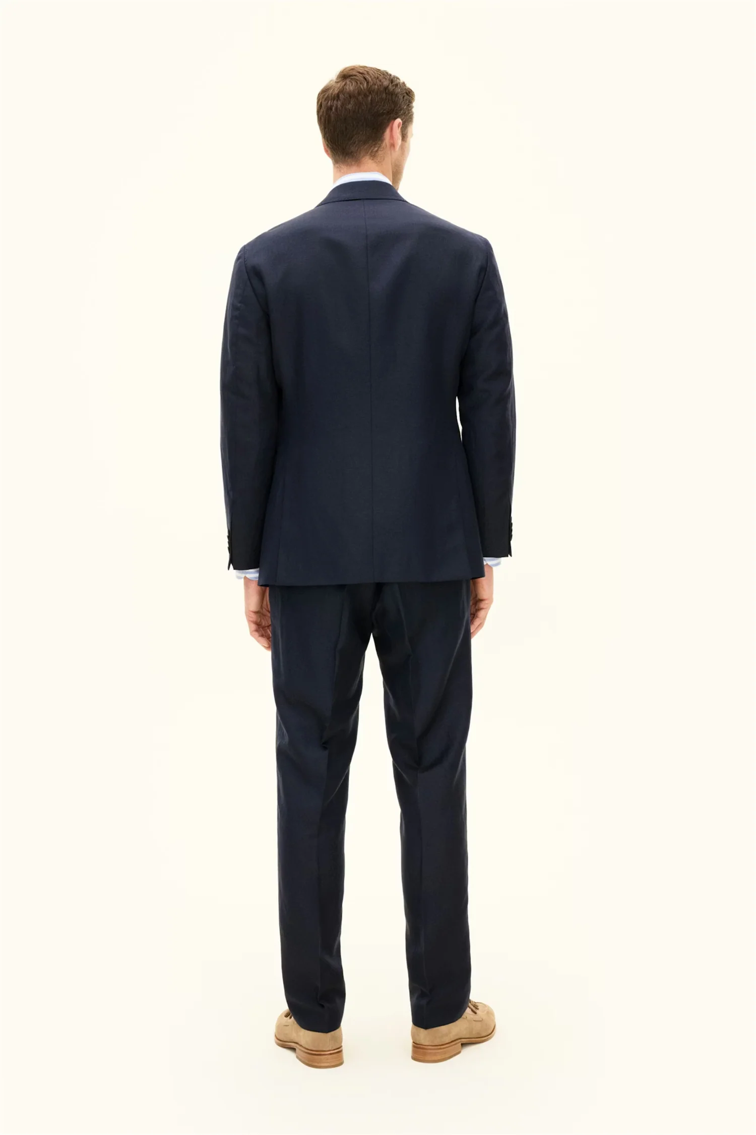 Rufus Regular Fit Wool/Linen Blazer Navy - Image 5