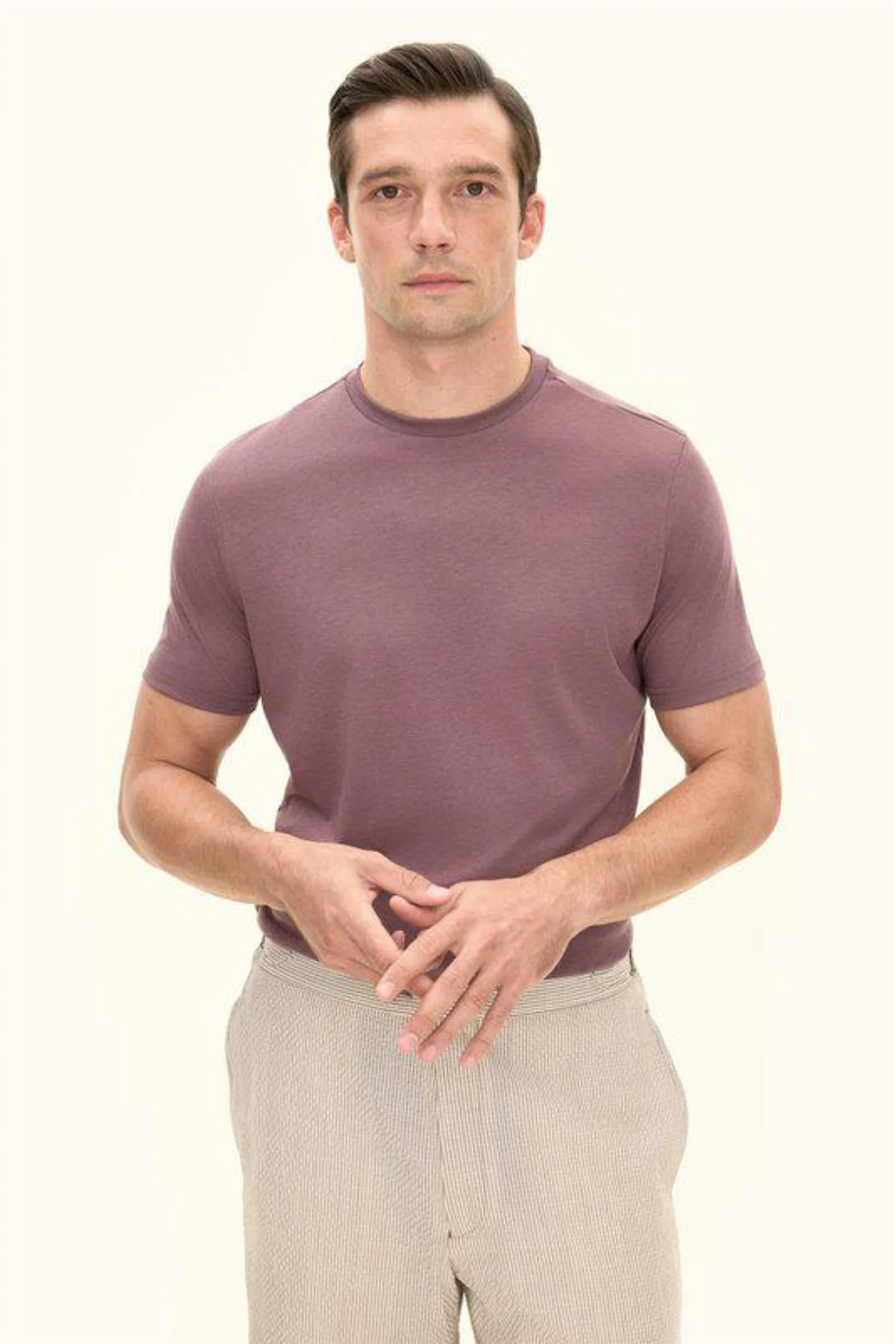 Kim Tencel/Cotton Regular Fit T-shirt Purple - Image 2