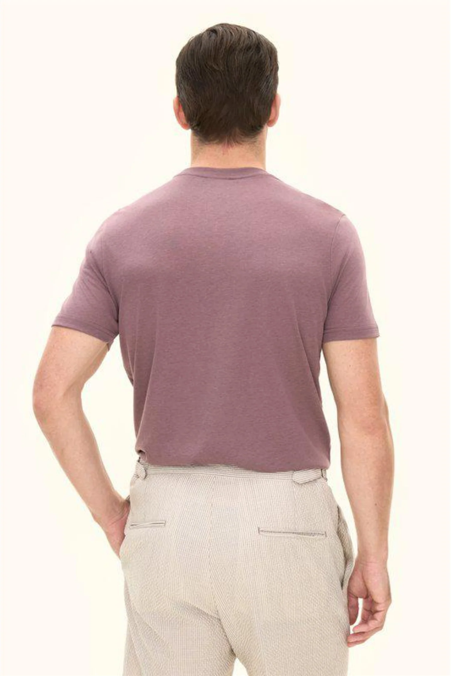 Kim Tencel/Cotton Regular Fit T-shirt Purple - Image 5