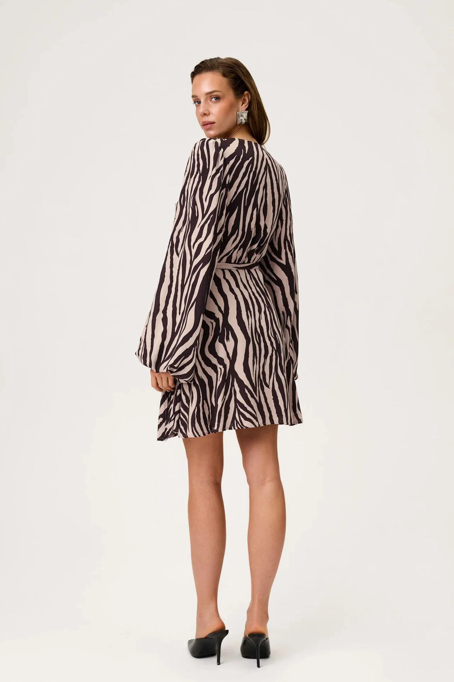 Portofino Mini Dress- Brown Zebra - Image 4