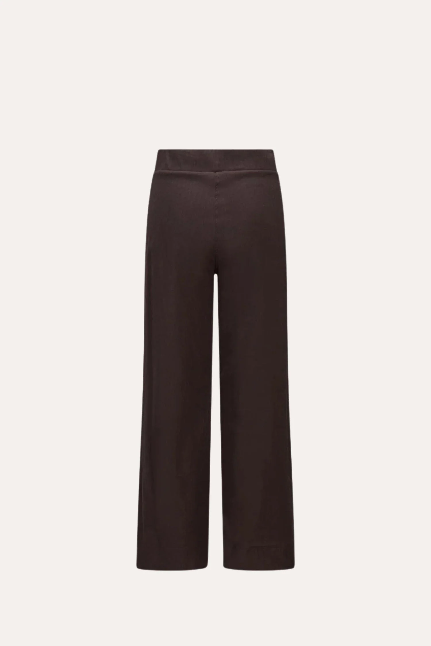 Molly Stretch Linen Pants Dark Brown - Image 4