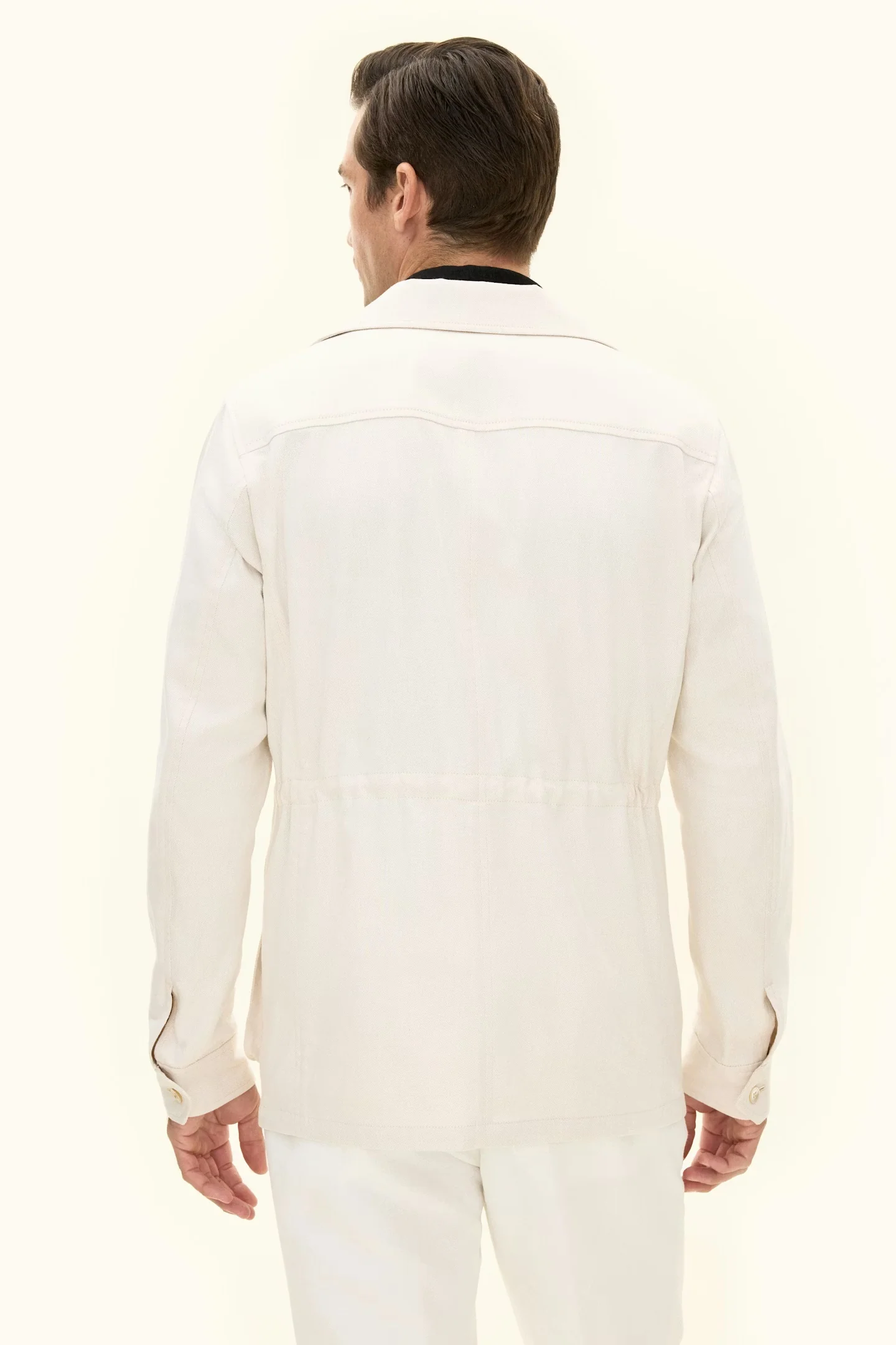 Sirolo Cotton Shirt Jacket White Sand - Image 3