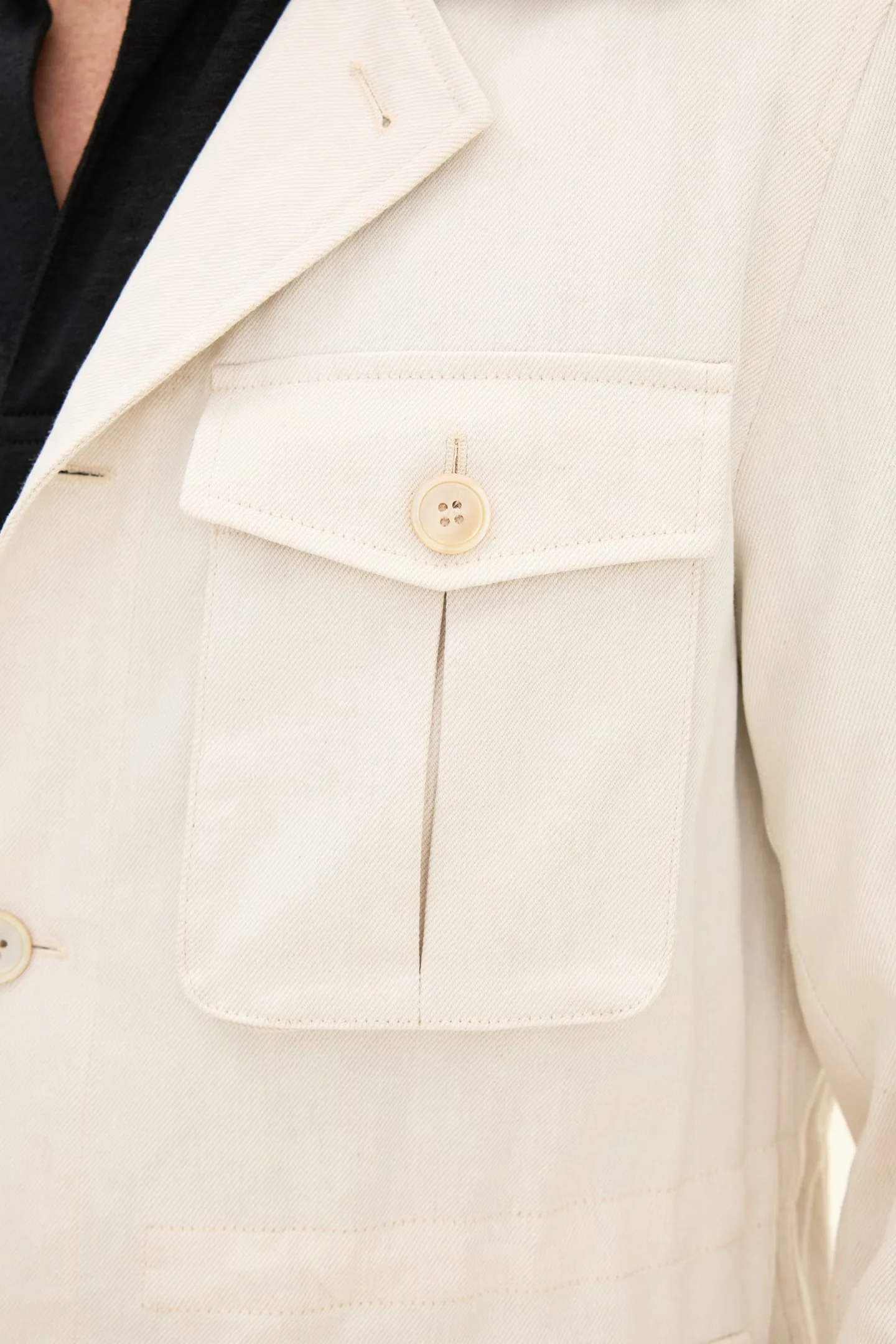 Sirolo Cotton Shirt Jacket White Sand - Image 8