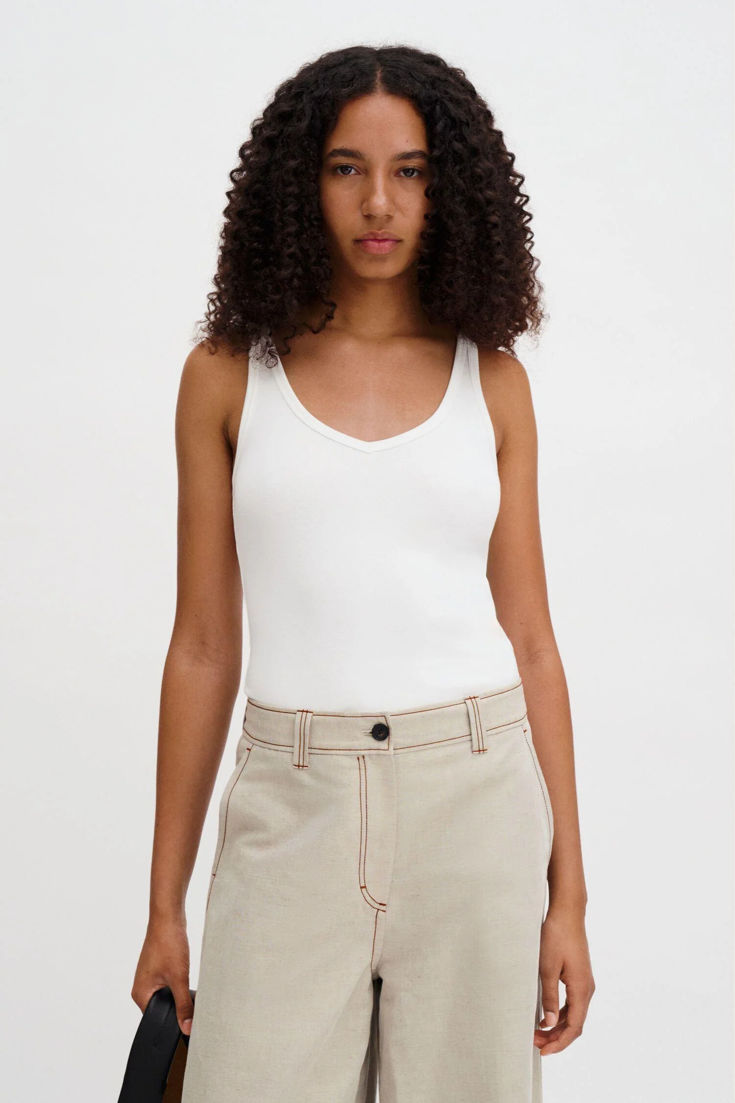 V-Neck Tank White - Image 5