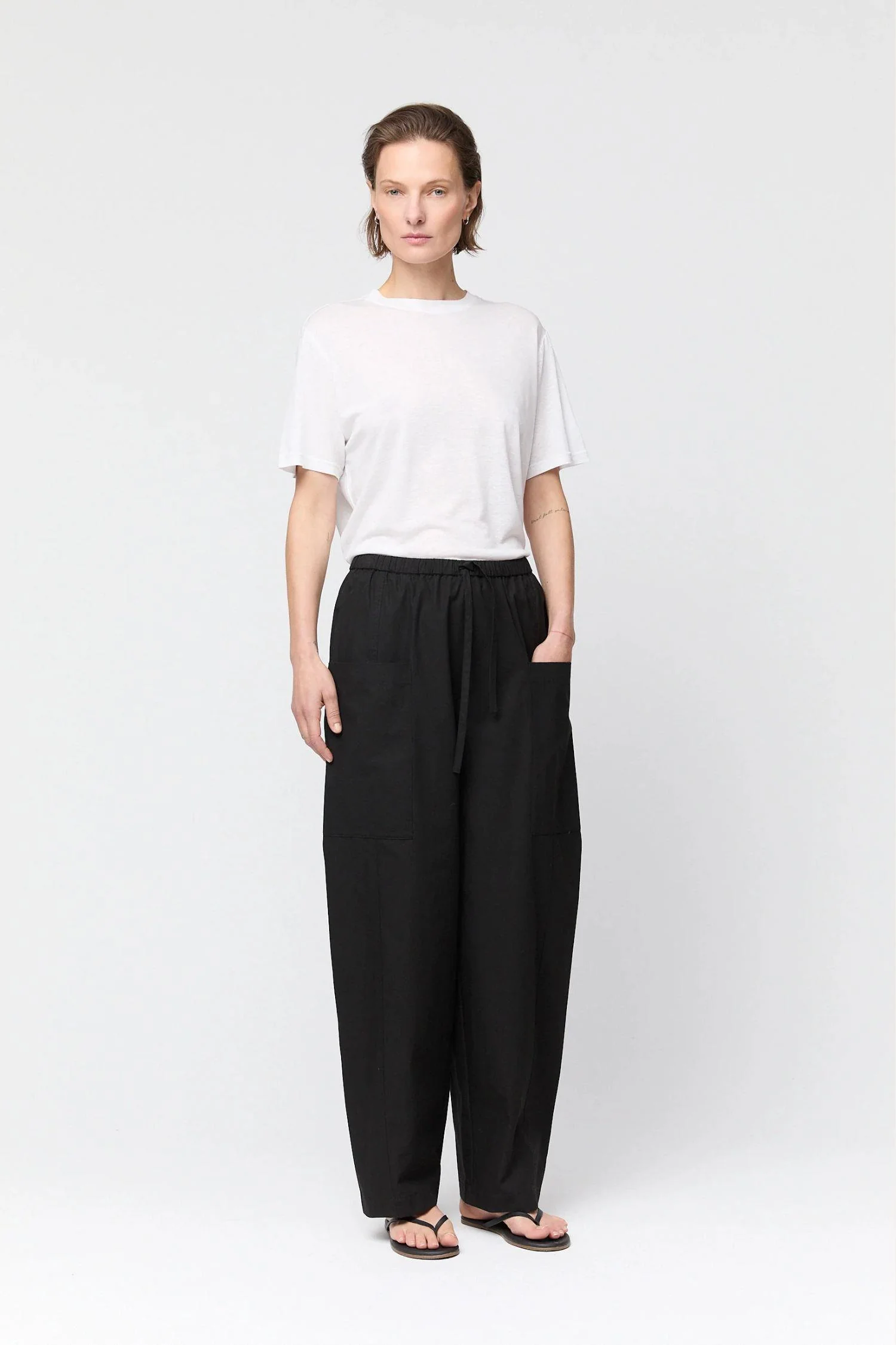 Tencel Linen Weekend Tee- Off White - Image 4