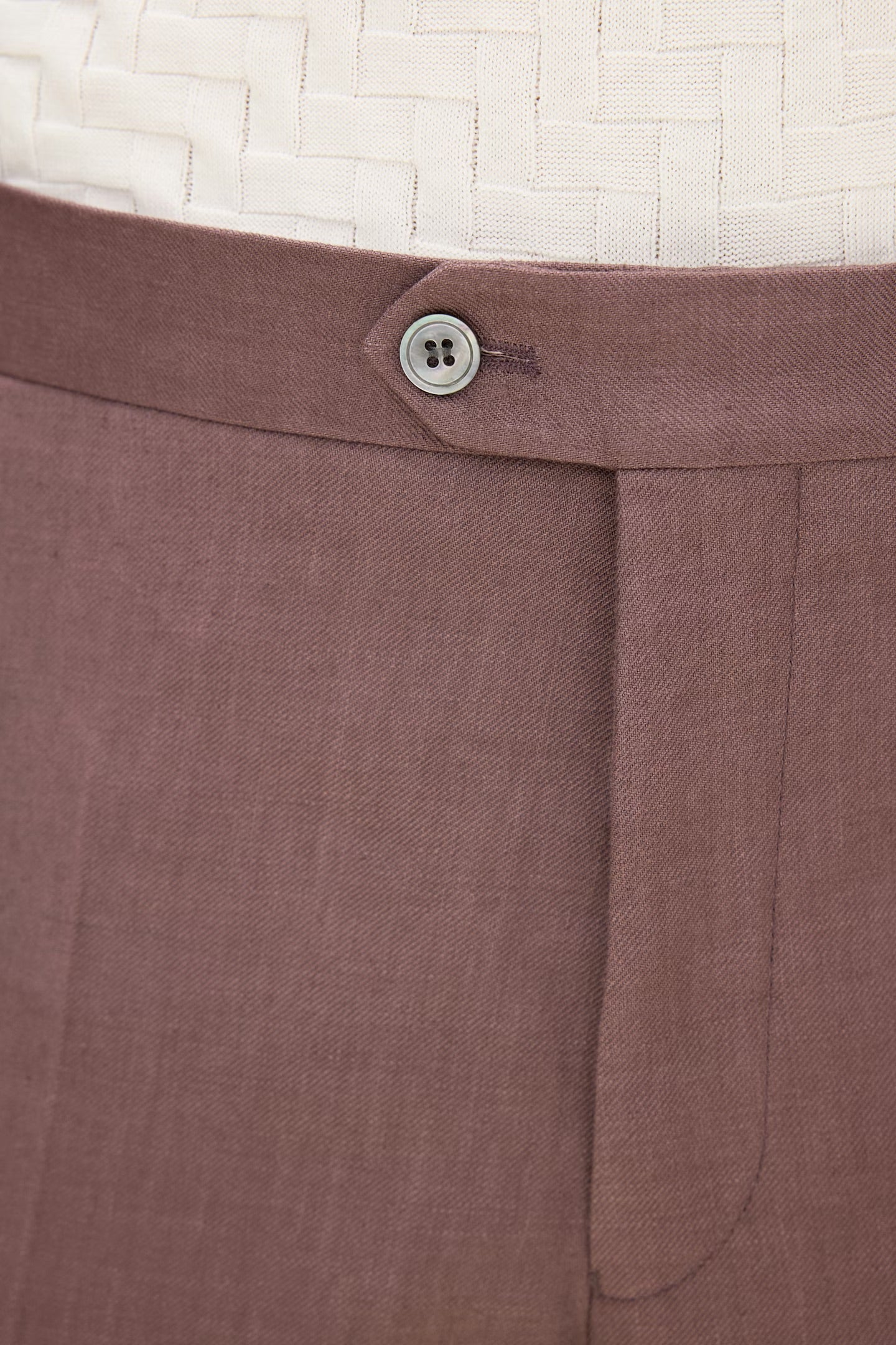 Dandy Side Adjusters Linen Trousers Purple - Image 5