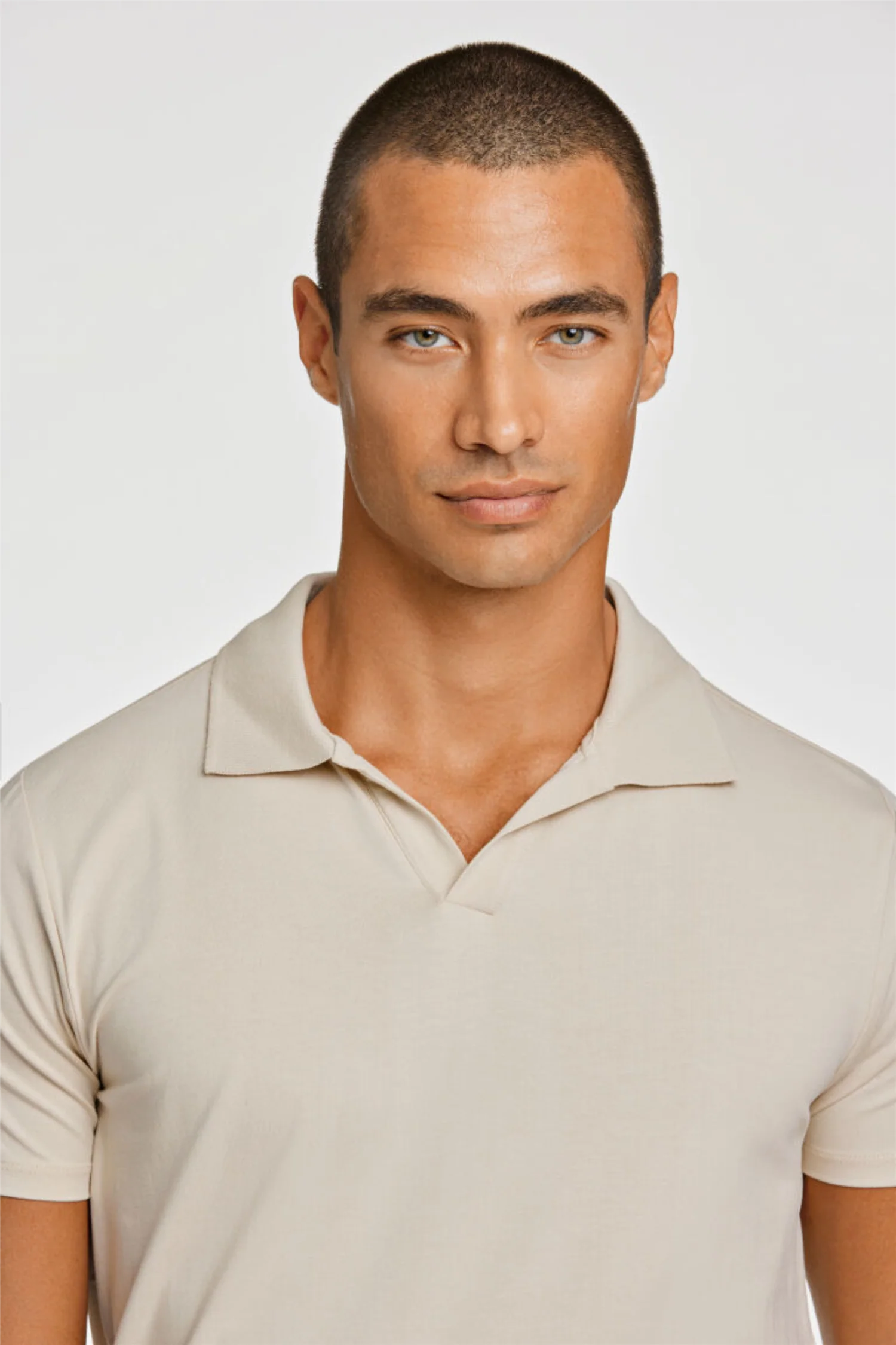 Stretch Polo Shirt S/S Stone - Image 6