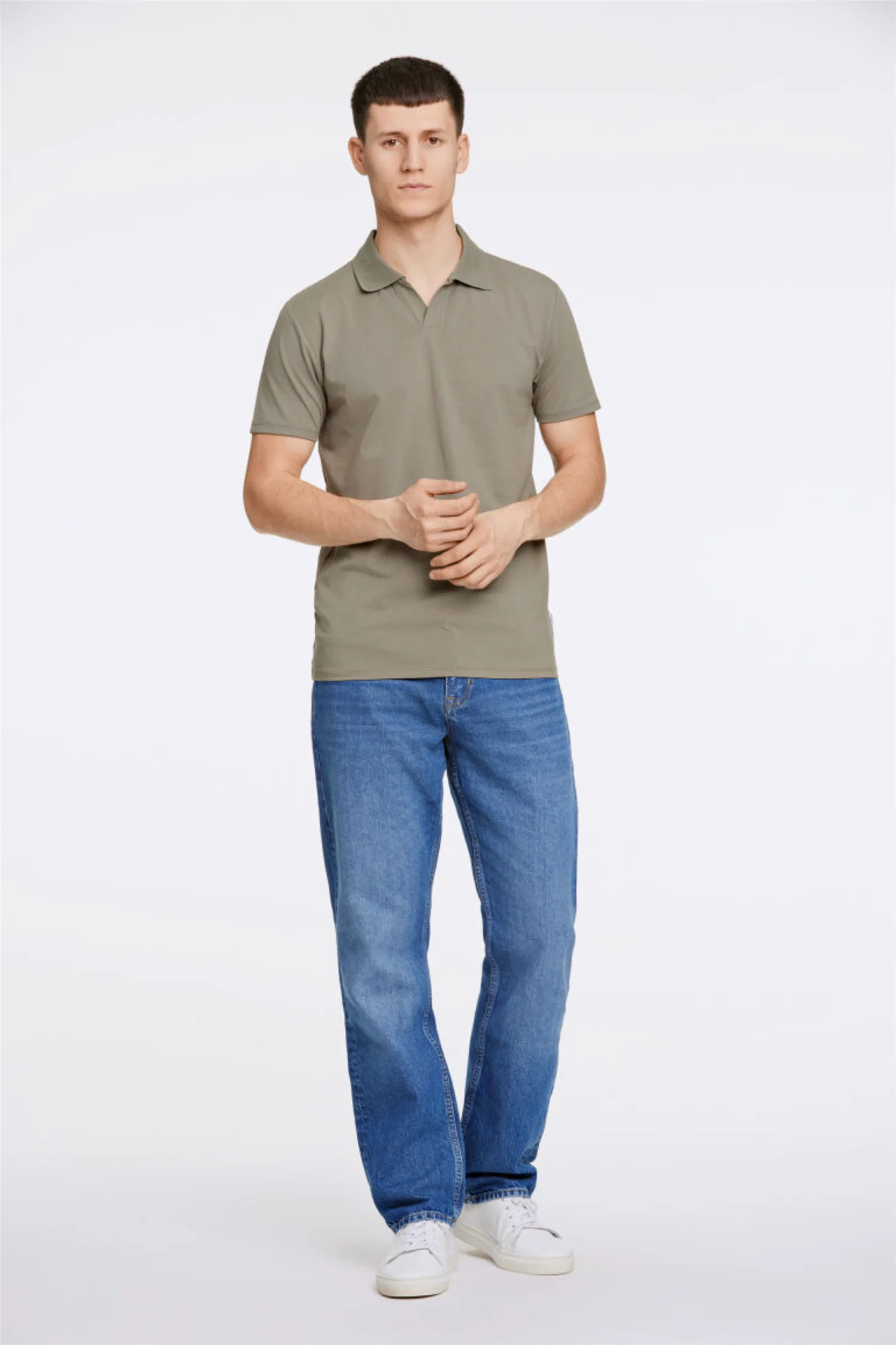 Stretch Polo Shirt S/S Lt Army - Image 3