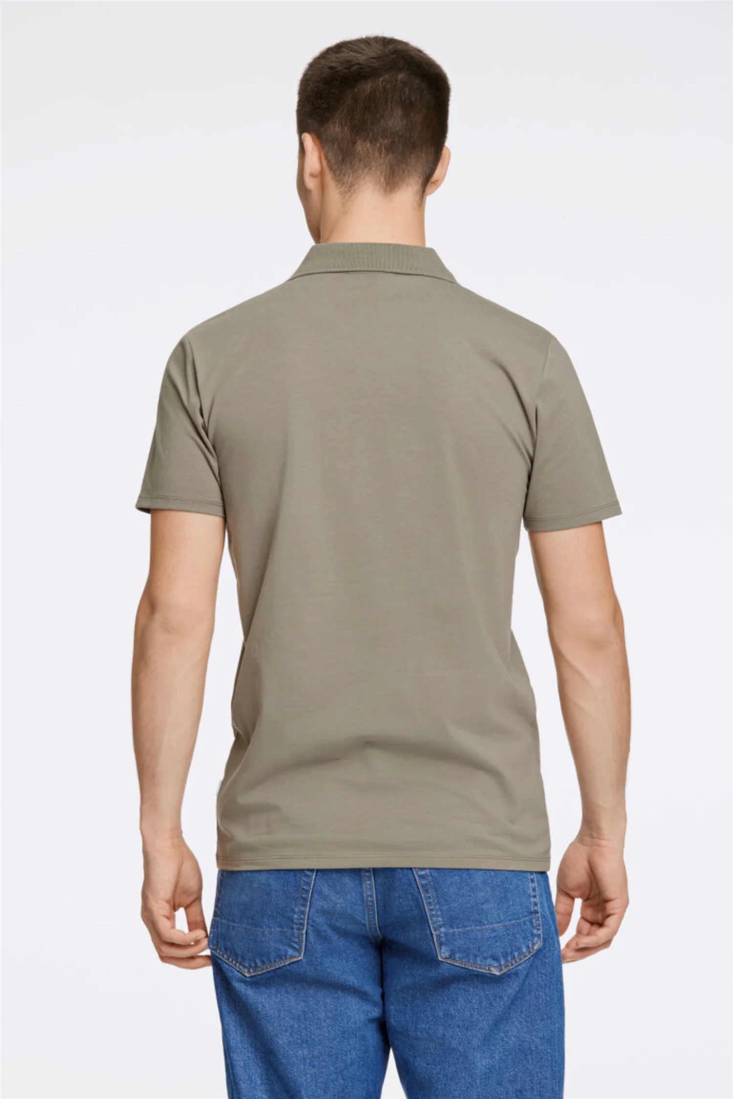 Stretch Polo Shirt S/S Lt Army - Image 5