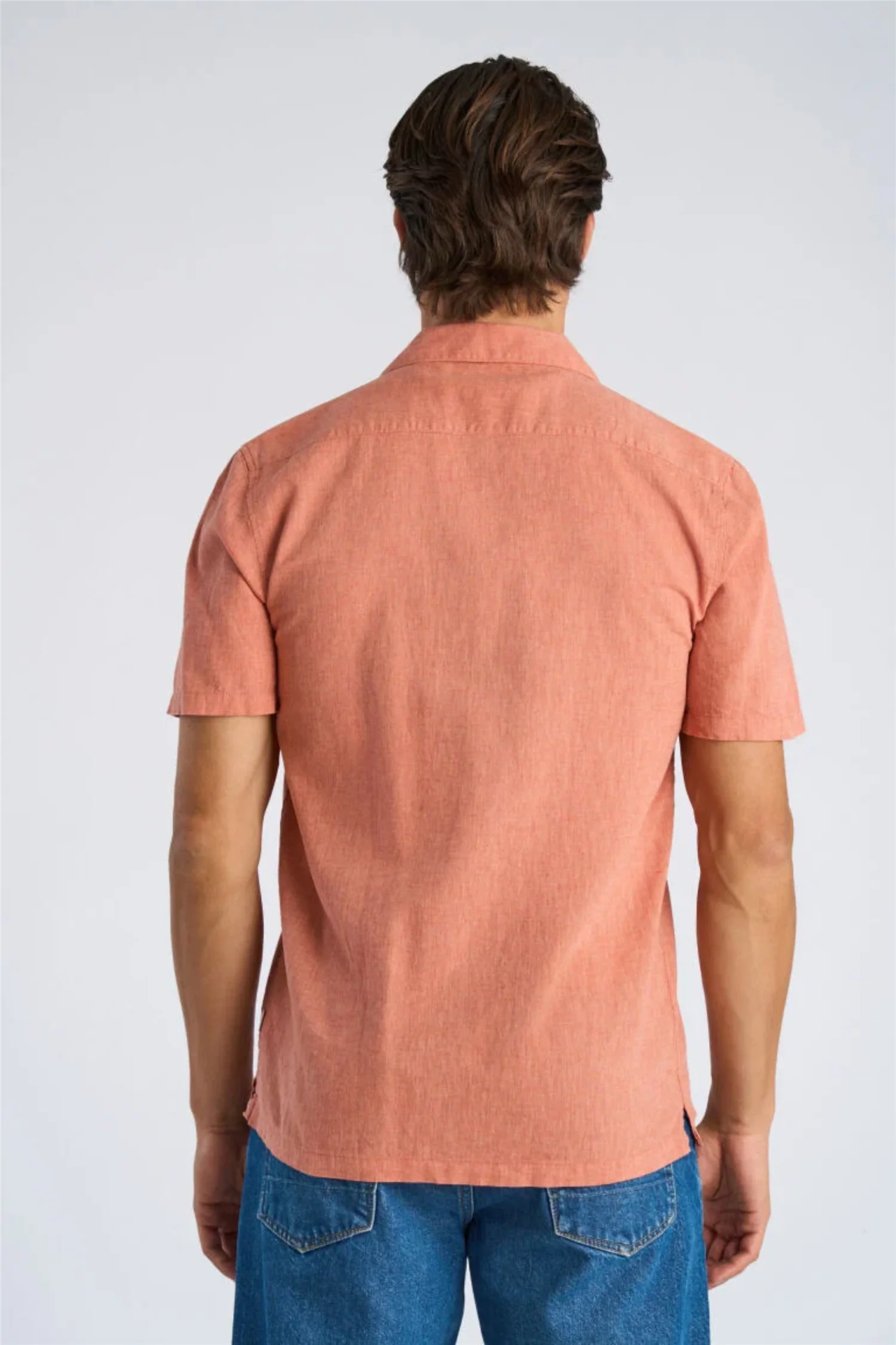 Casual Linen Blend Resort S/S Soft Coral - Image 6