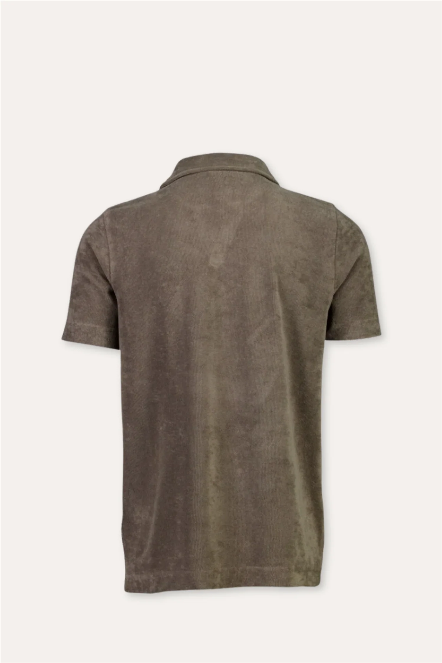 Towel V-Neck Polo S/S Dk Stone - Image 2