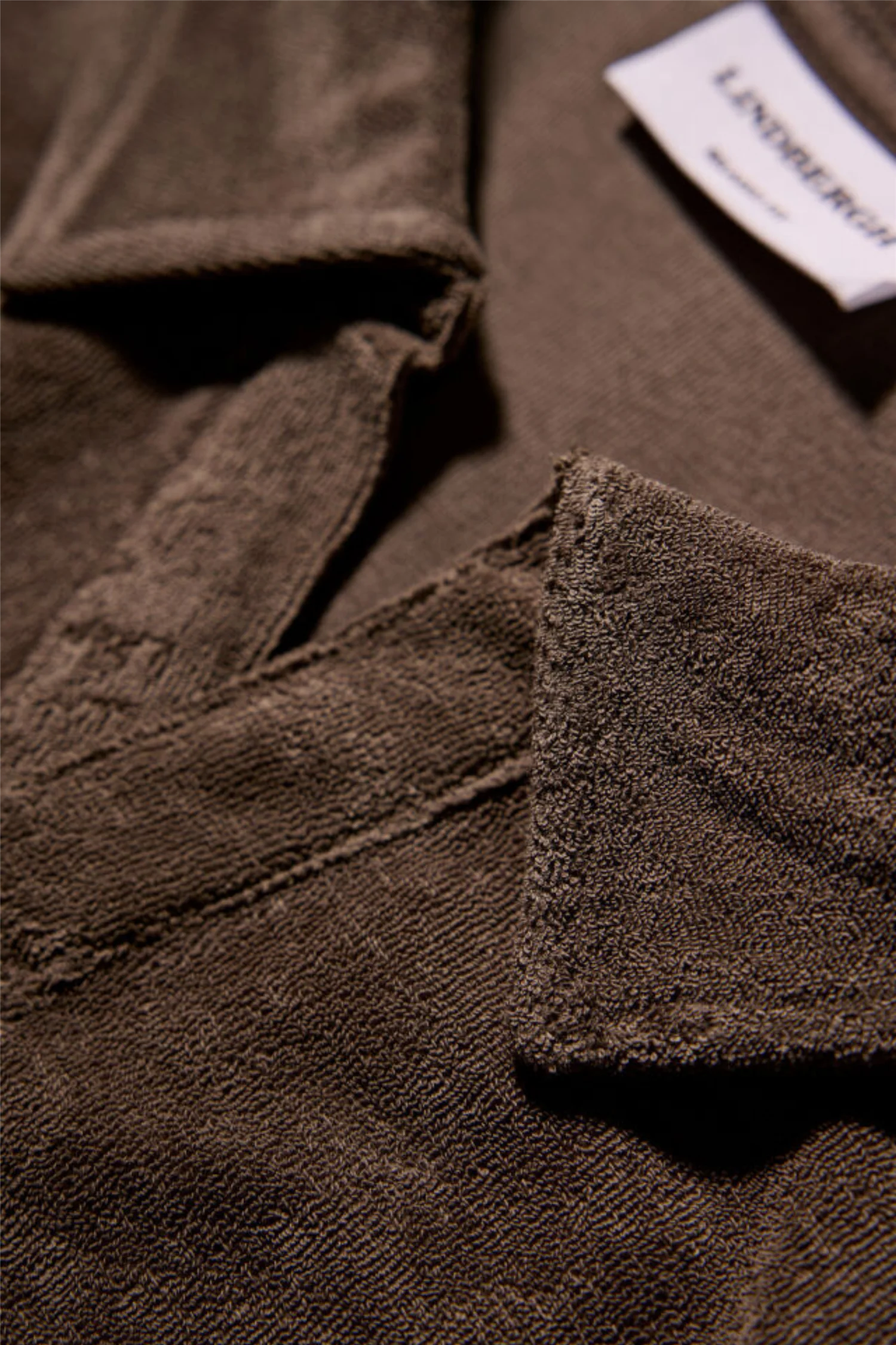 Towel V-Neck Polo S/S Dk Stone - Image 7