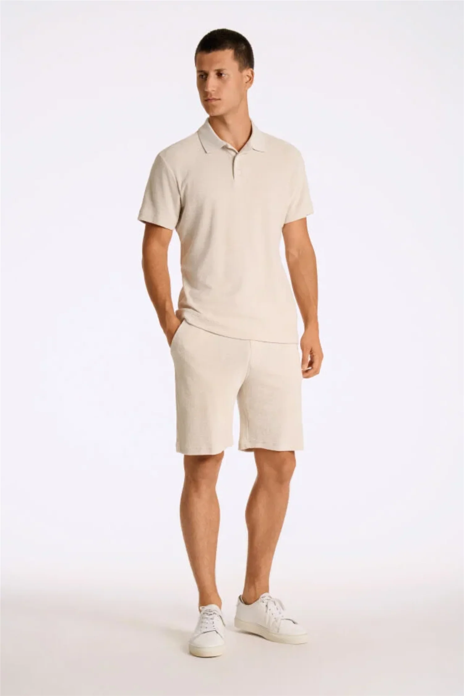 Towel Shorts W. Elastic Waist Fair Grey - Image 3