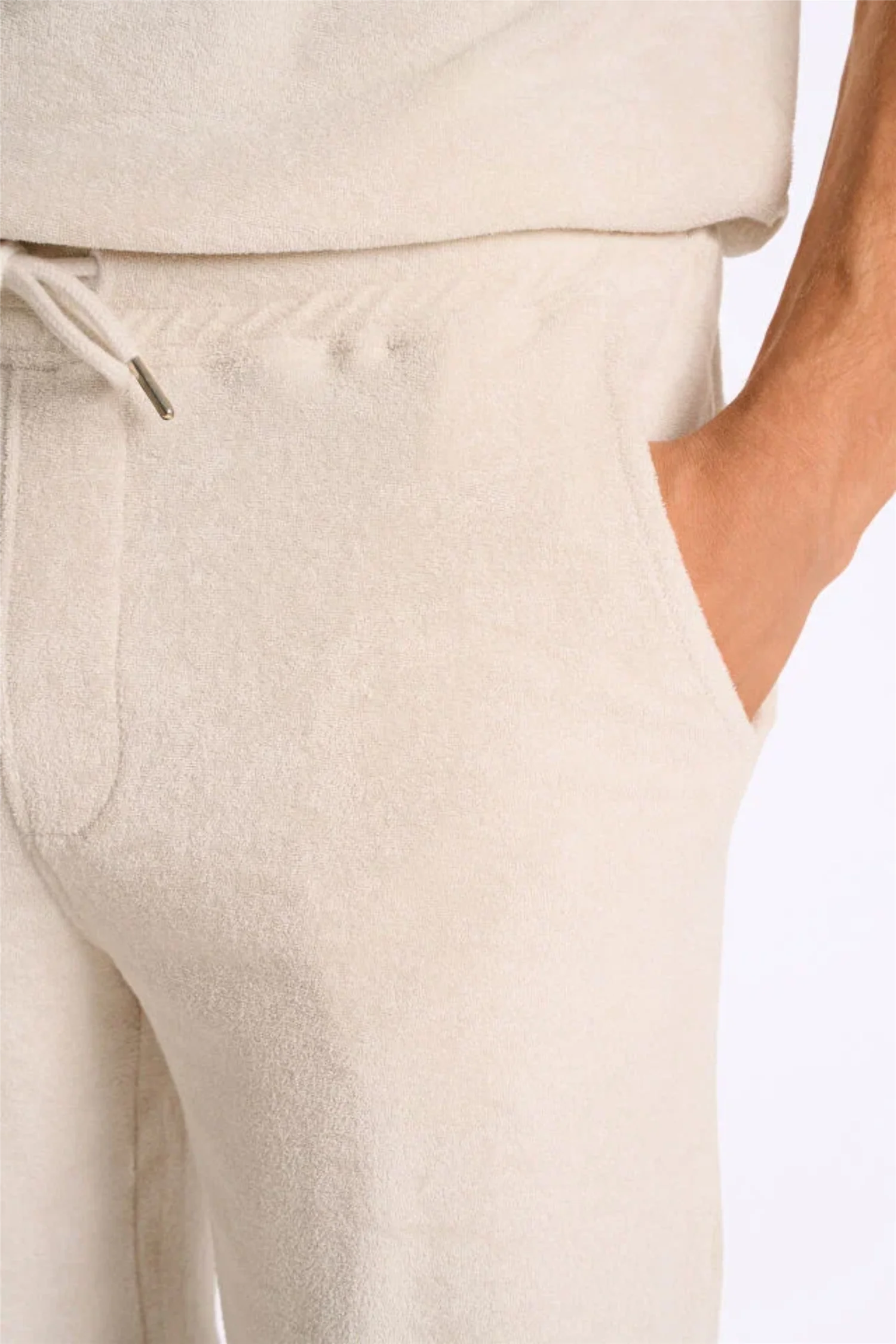Towel Shorts W. Elastic Waist Fair Grey - Image 6