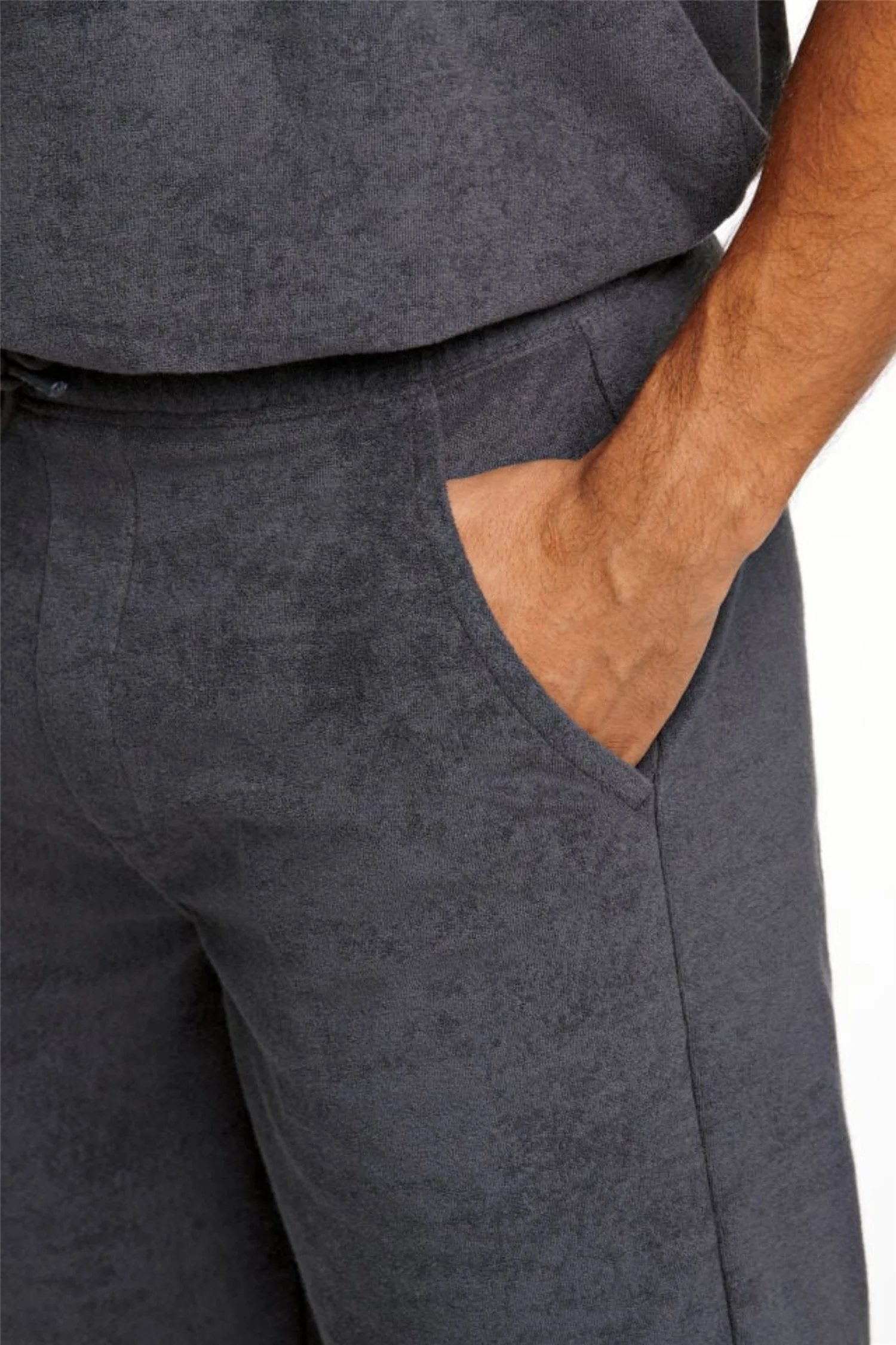 Towel Shorts W. Elastic Waist Navy - Image 6