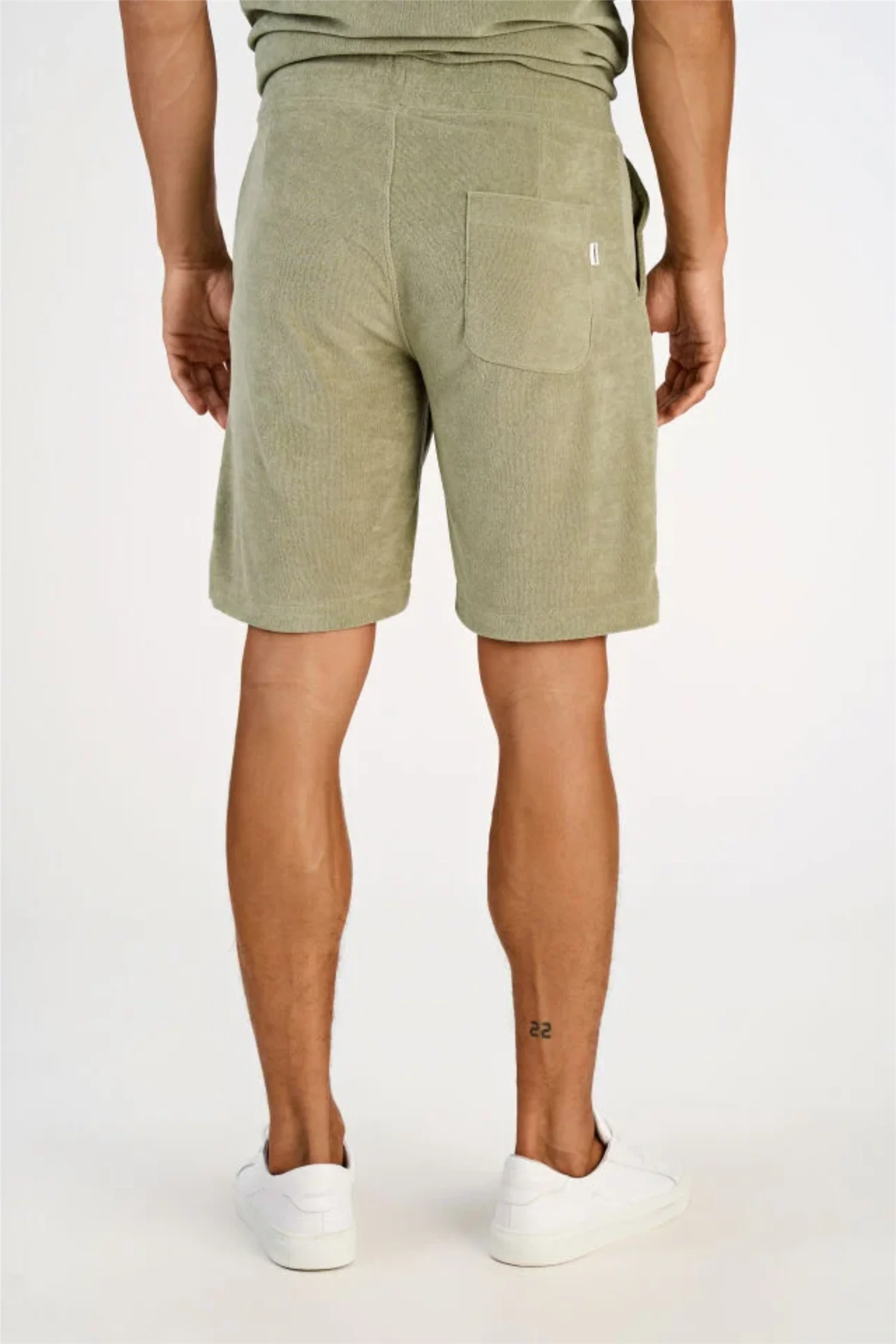 Towel Shorts W. Elastic Waist Dusty Olive - Image 5