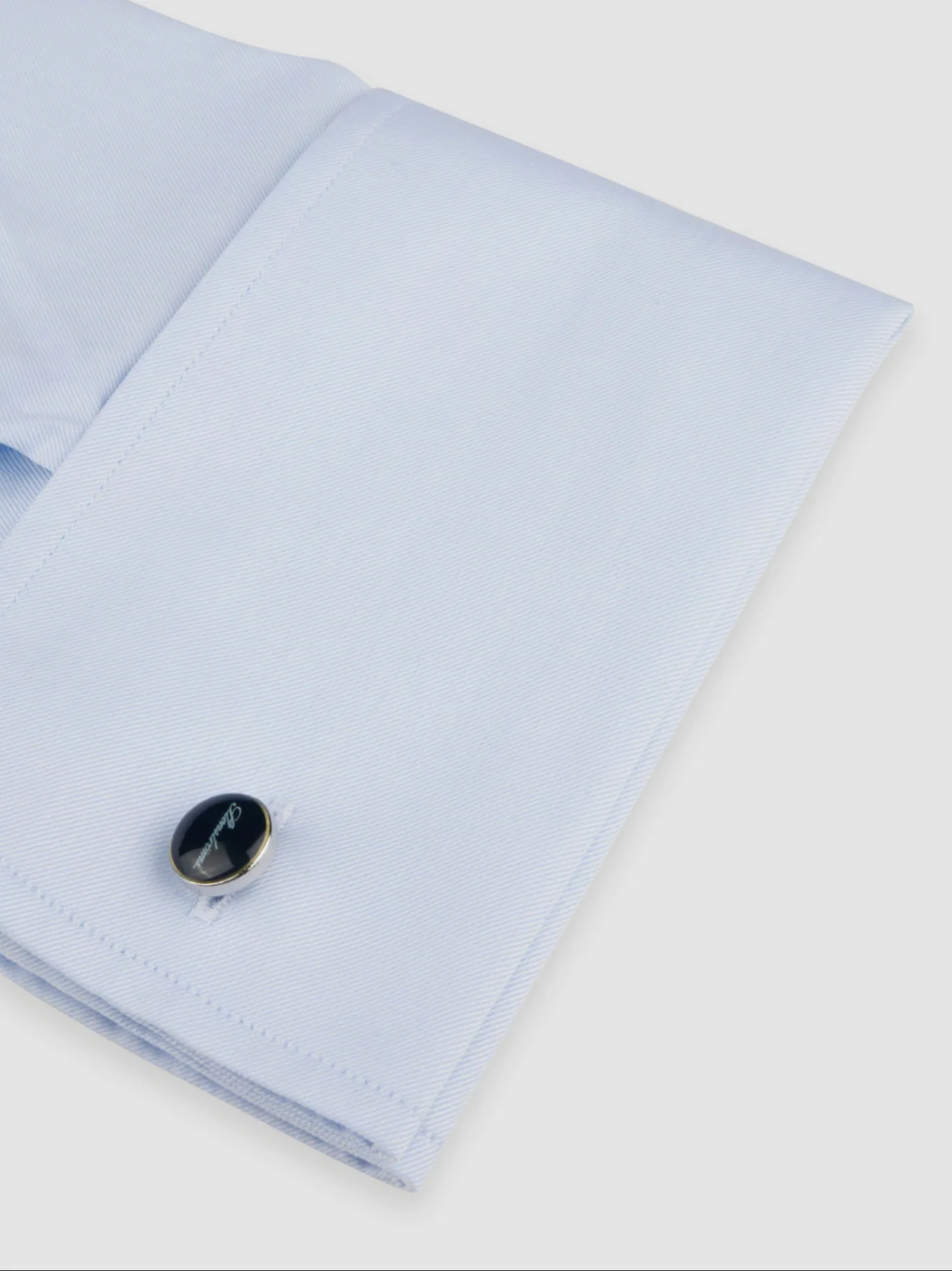 Regular Twill Shirt French Cuffs Light Blue - Image 3