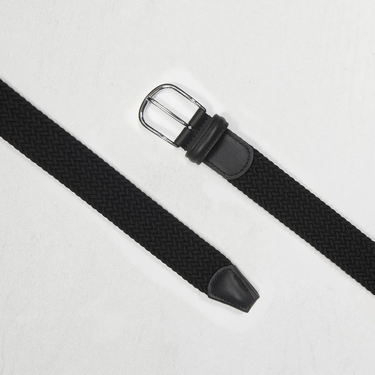 Classic Elastic Woven Belt Black 3,5 cm - Image 4