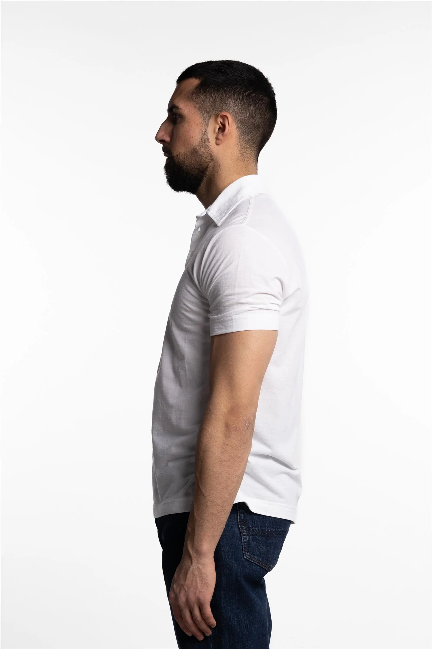 Ice Cotton Short Sleeve Polo Shirt White - Image 2