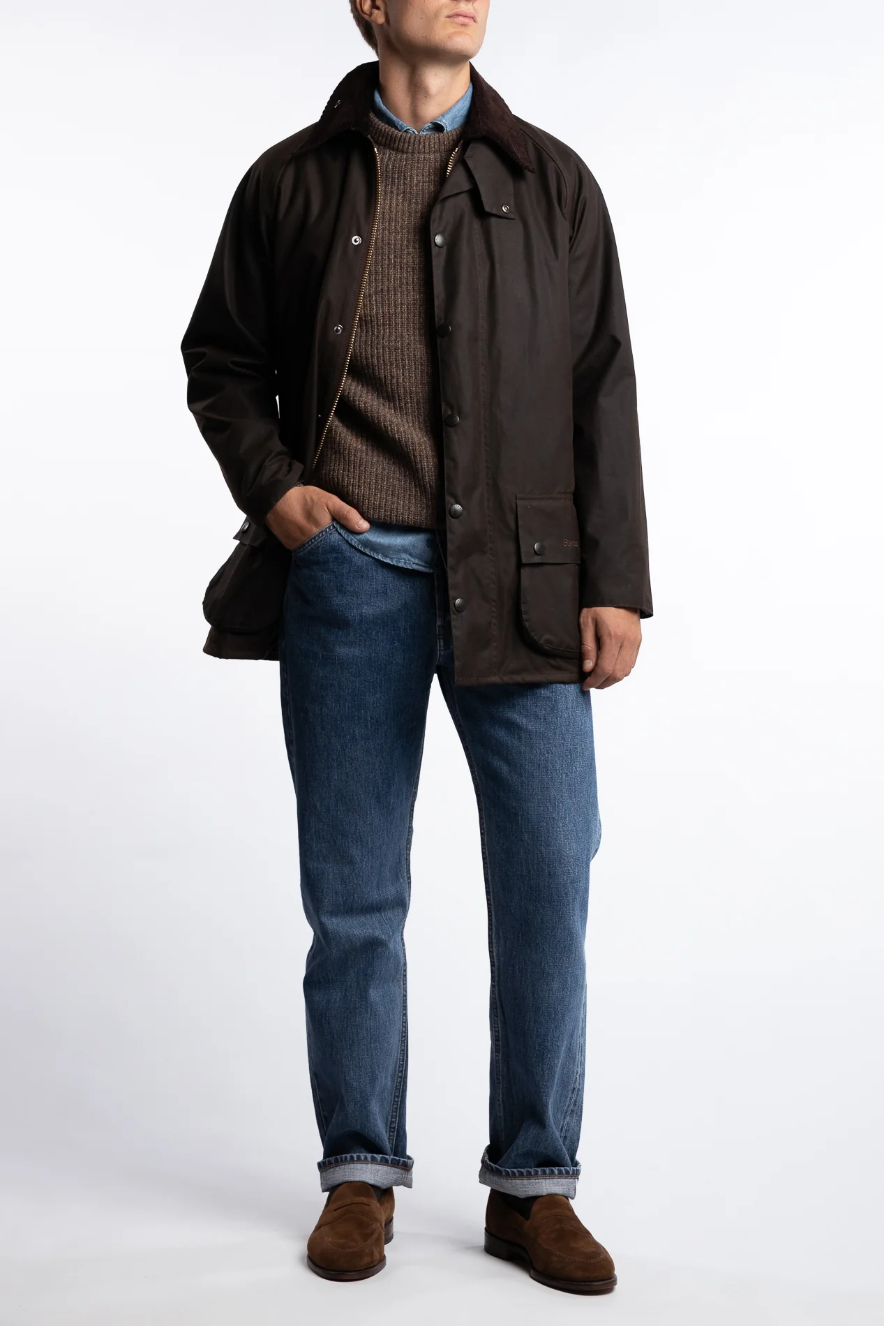 Classic Beaufort Wax Jacket Olive - Image 4