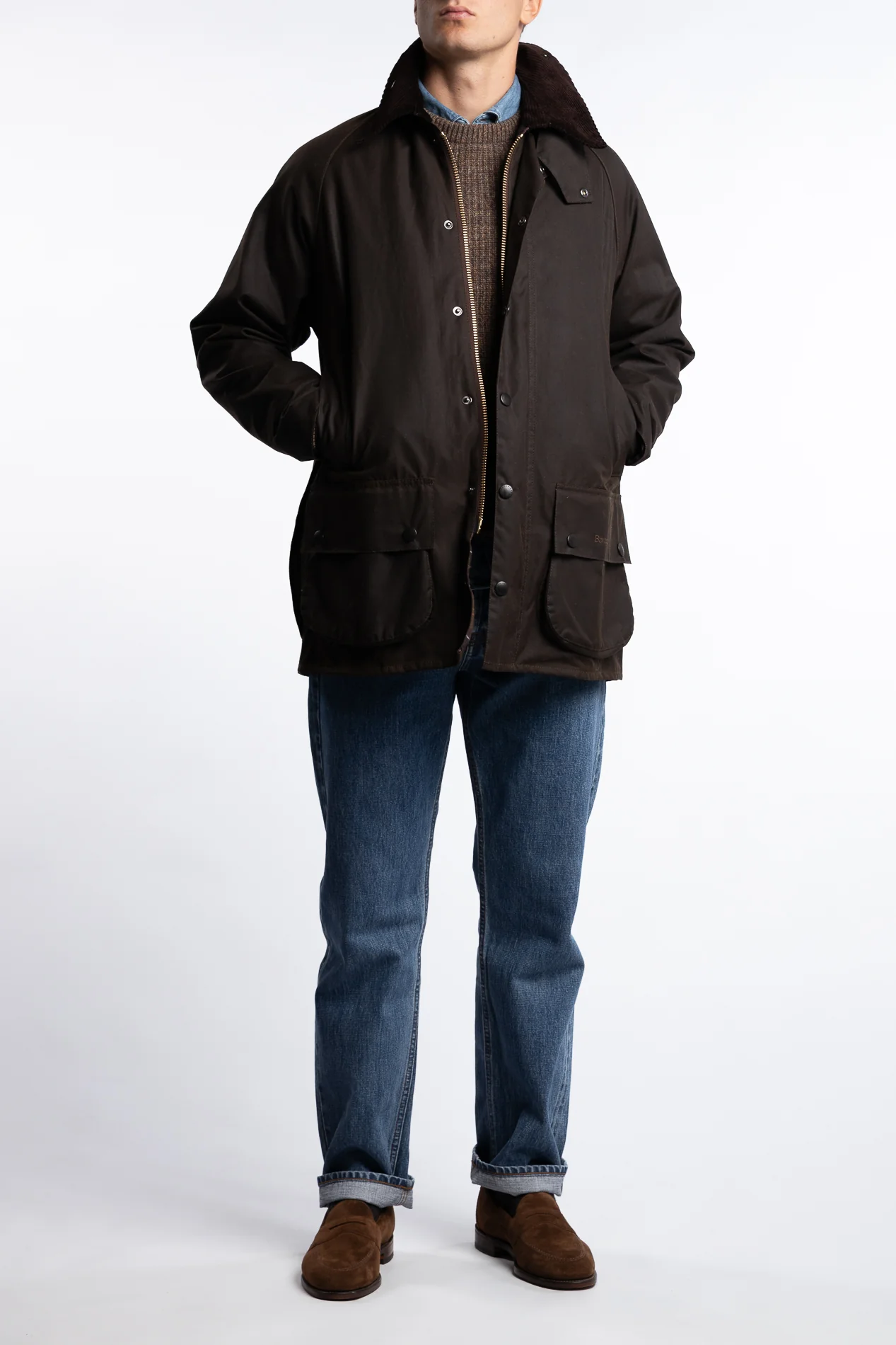 Classic Beaufort Wax Jacket Olive - Image 5
