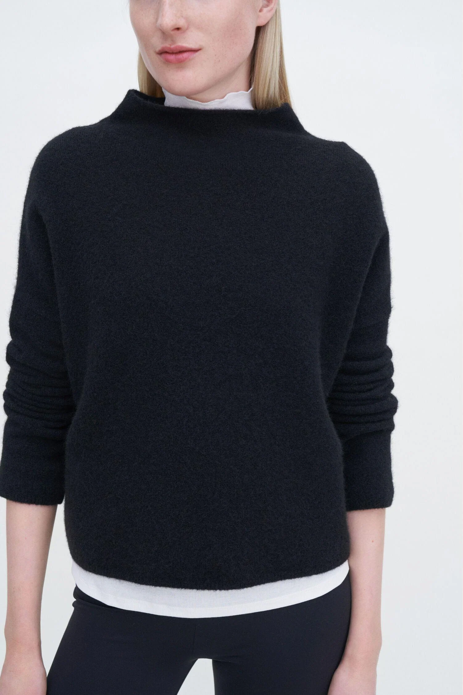 Mika Yak Funnelneck Sweater Black - Image 4