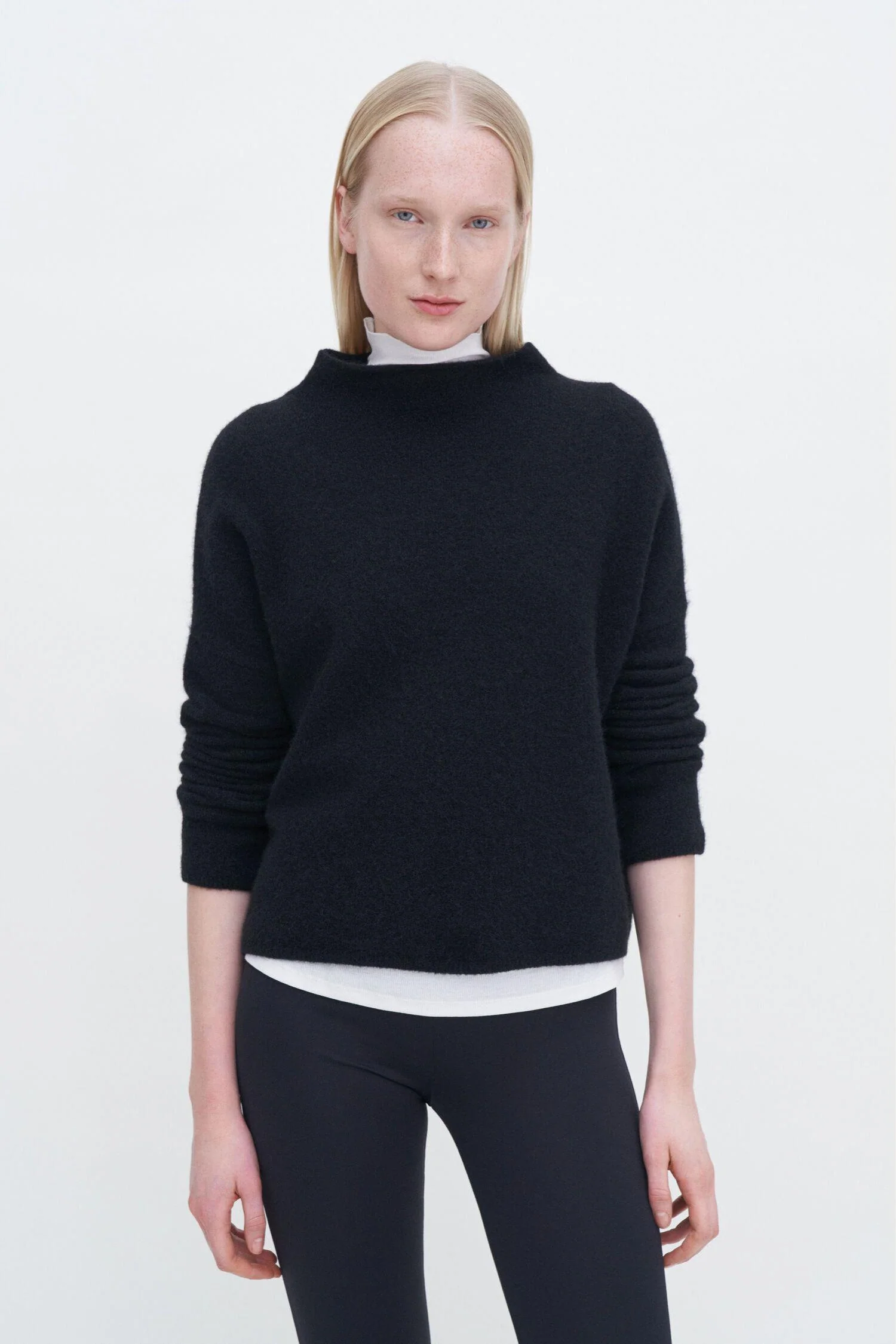Mika Yak Funnelneck Sweater Black - Image 5