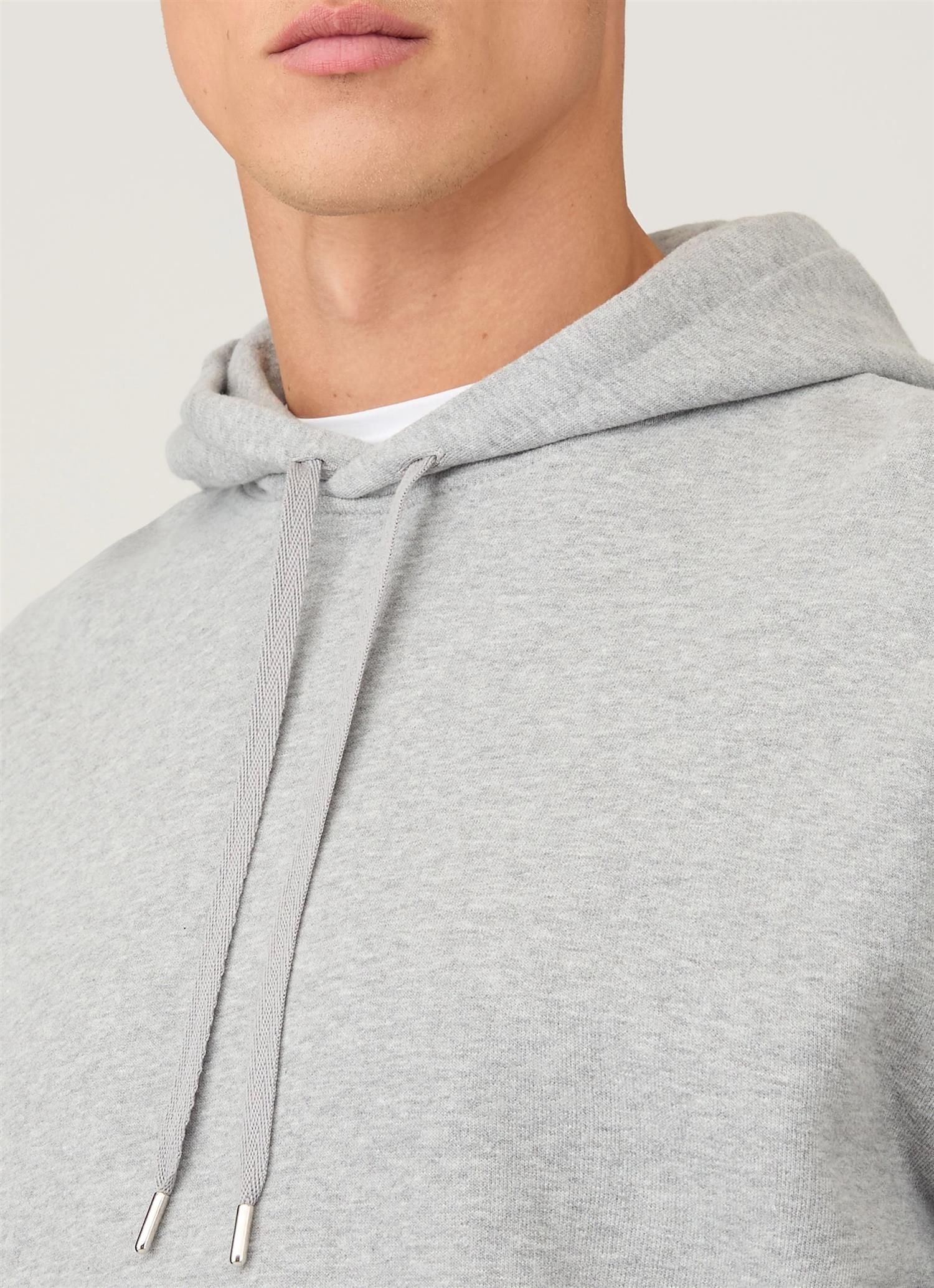 Loopback Hoodie Grey Melange - Image 6