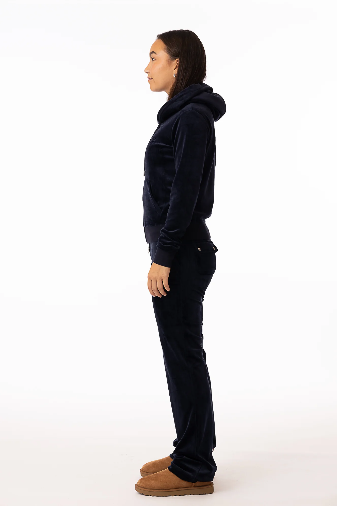 Del Ray Classic Velour Pant Pocket- Night Sky - Image 4