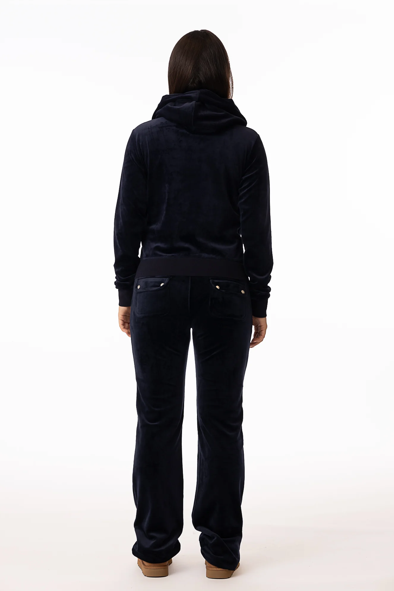 Del Ray Classic Velour Pant Pocket- Night Sky - Image 5