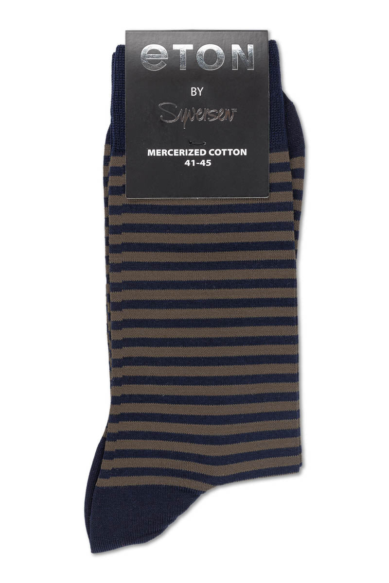 Mercerized Cotton Small Stripes Black/Army - Image 3