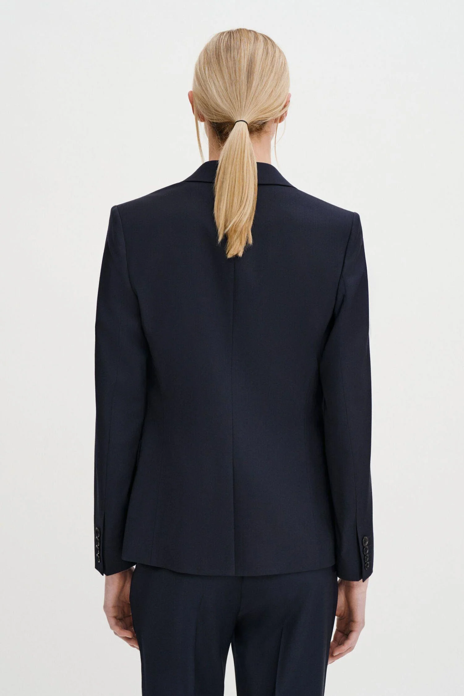 Sasha Cool Wool Blazer Dark Navy - Image 3