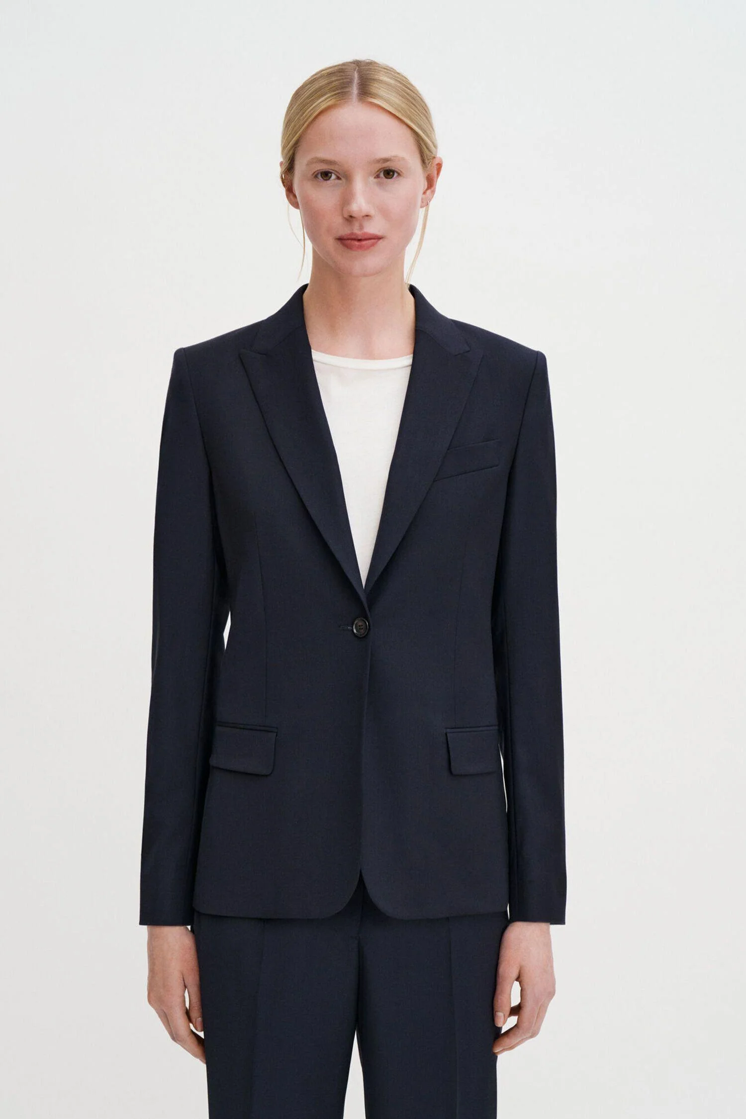 Sasha Cool Wool Blazer Dark Navy - Image 5