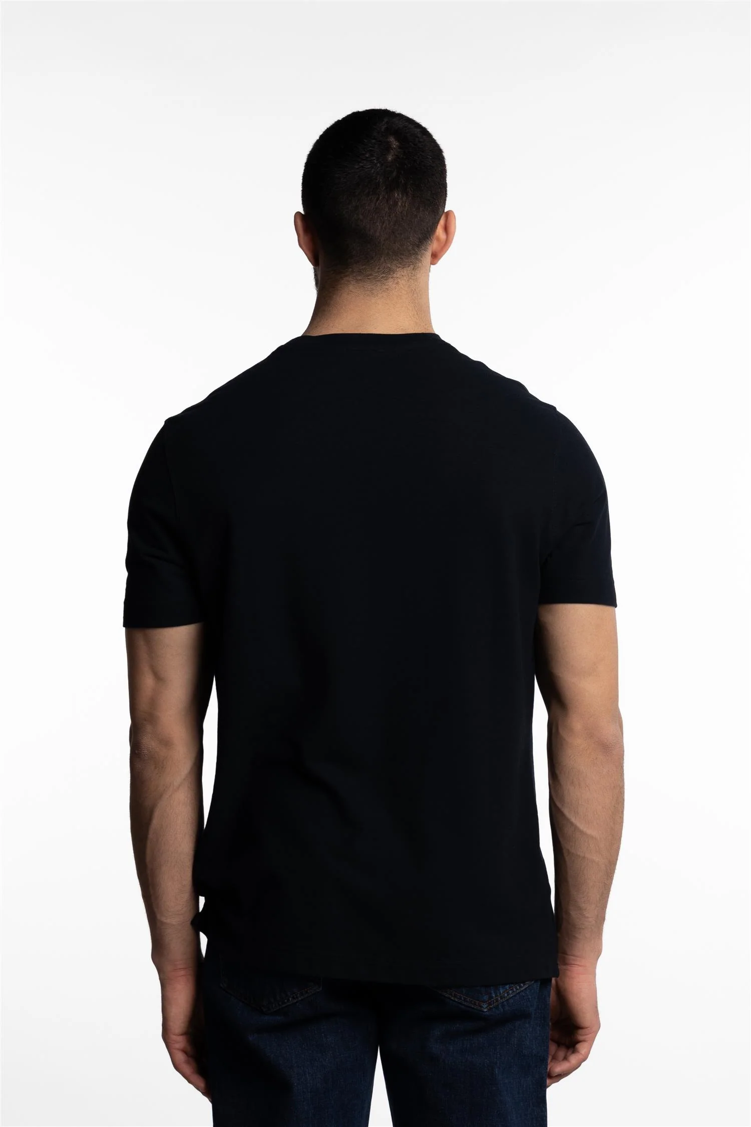 Ice Cotton Short Sleeve T-Shirt Navy - Image 3