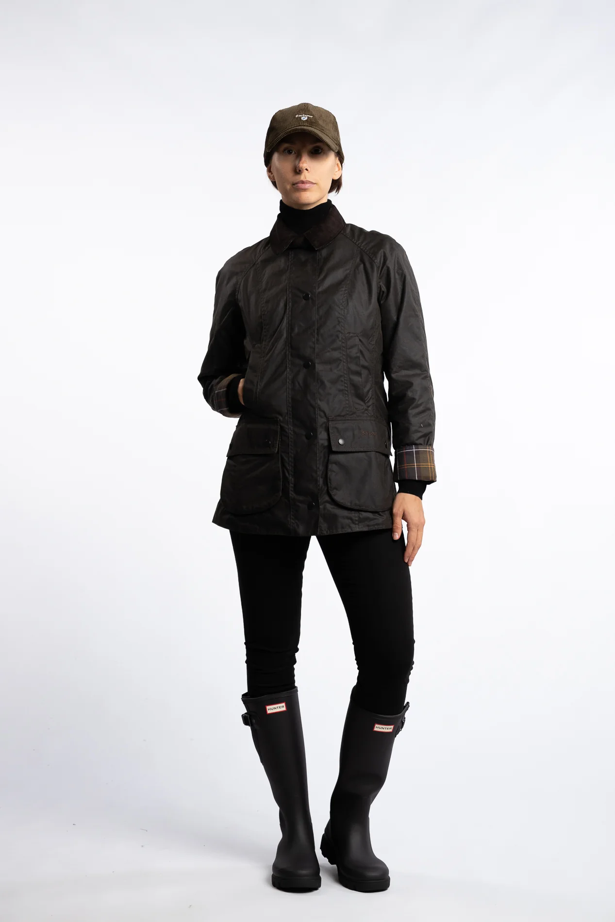 Beadnell Wax Jacket Sage - Image 4