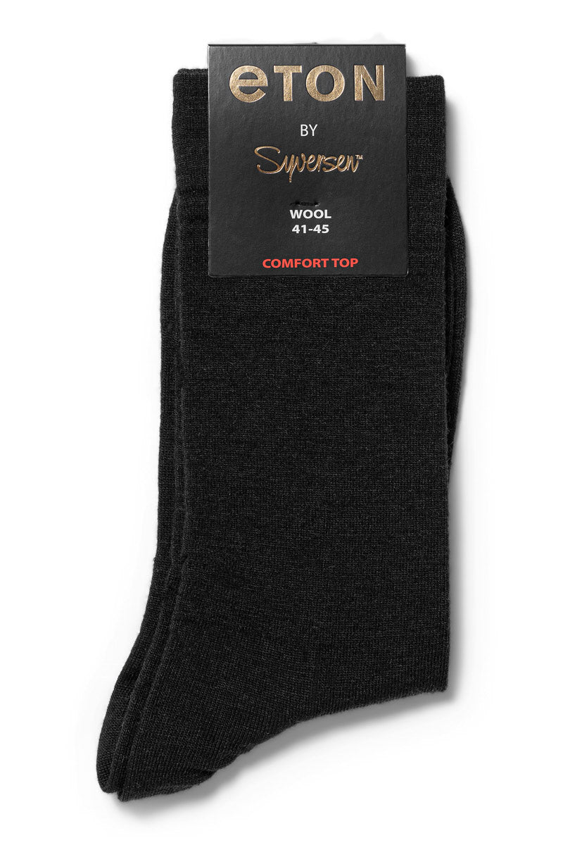 Wool Plain Comfort Top Black - Image 2