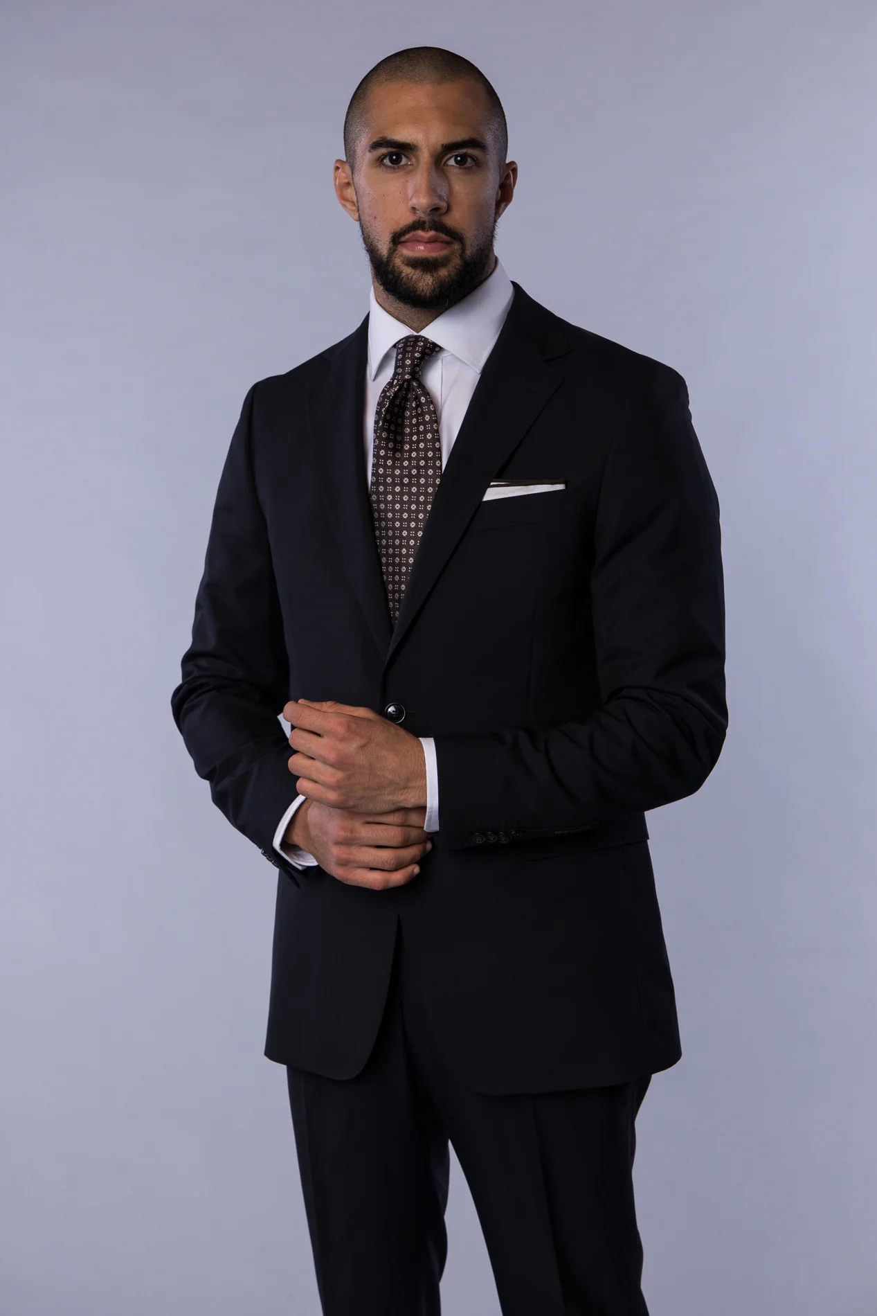 Silk Woven Tie brun med mønster - Image 2