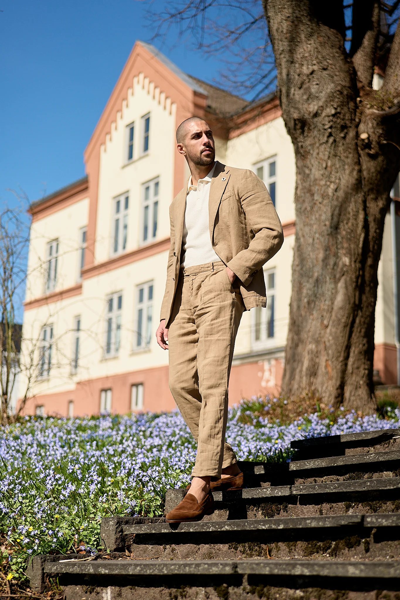 Linen Suit Drop 7 Beige - Image 3