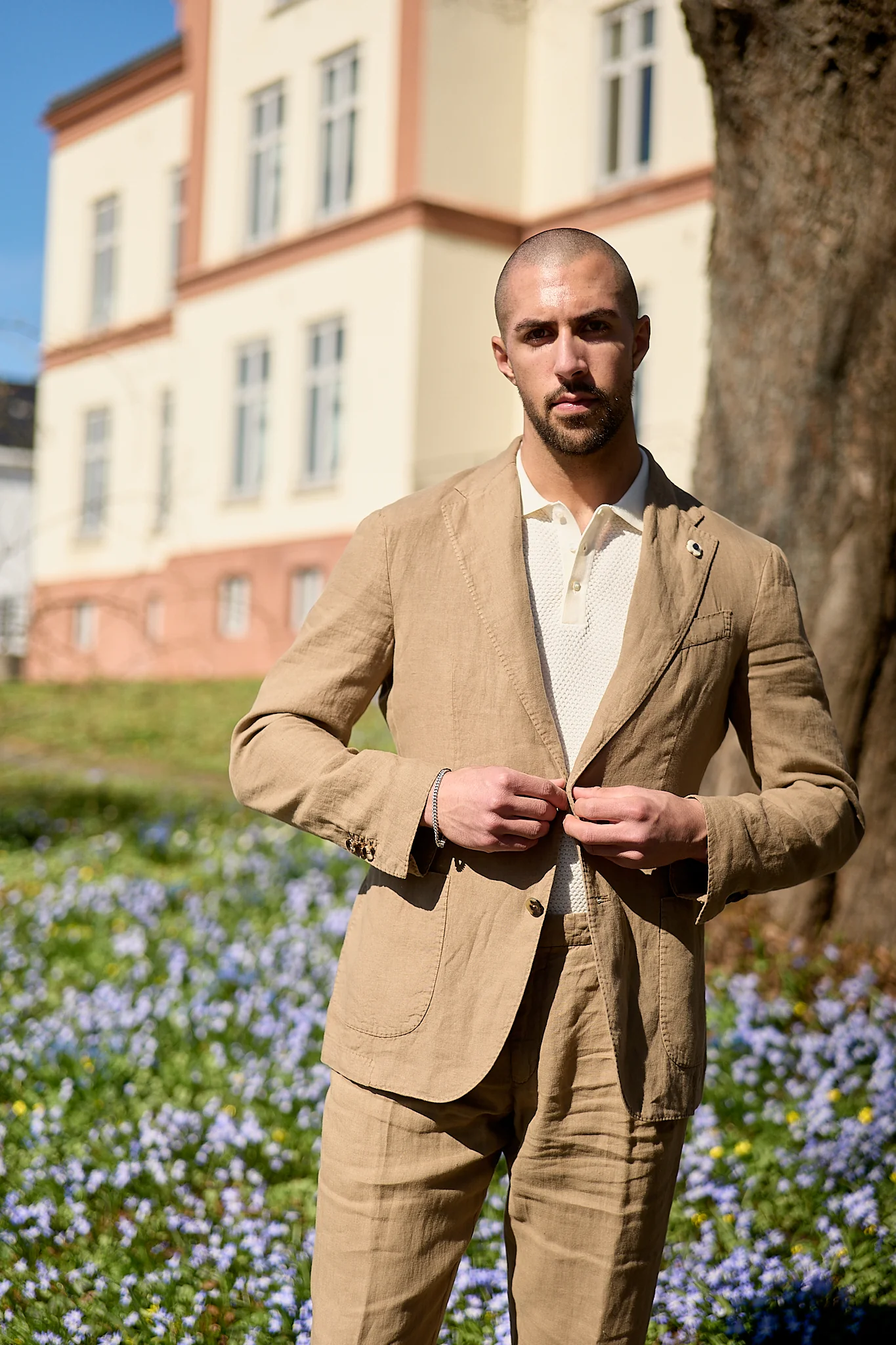Linen Suit Drop 7 Beige - Image 4