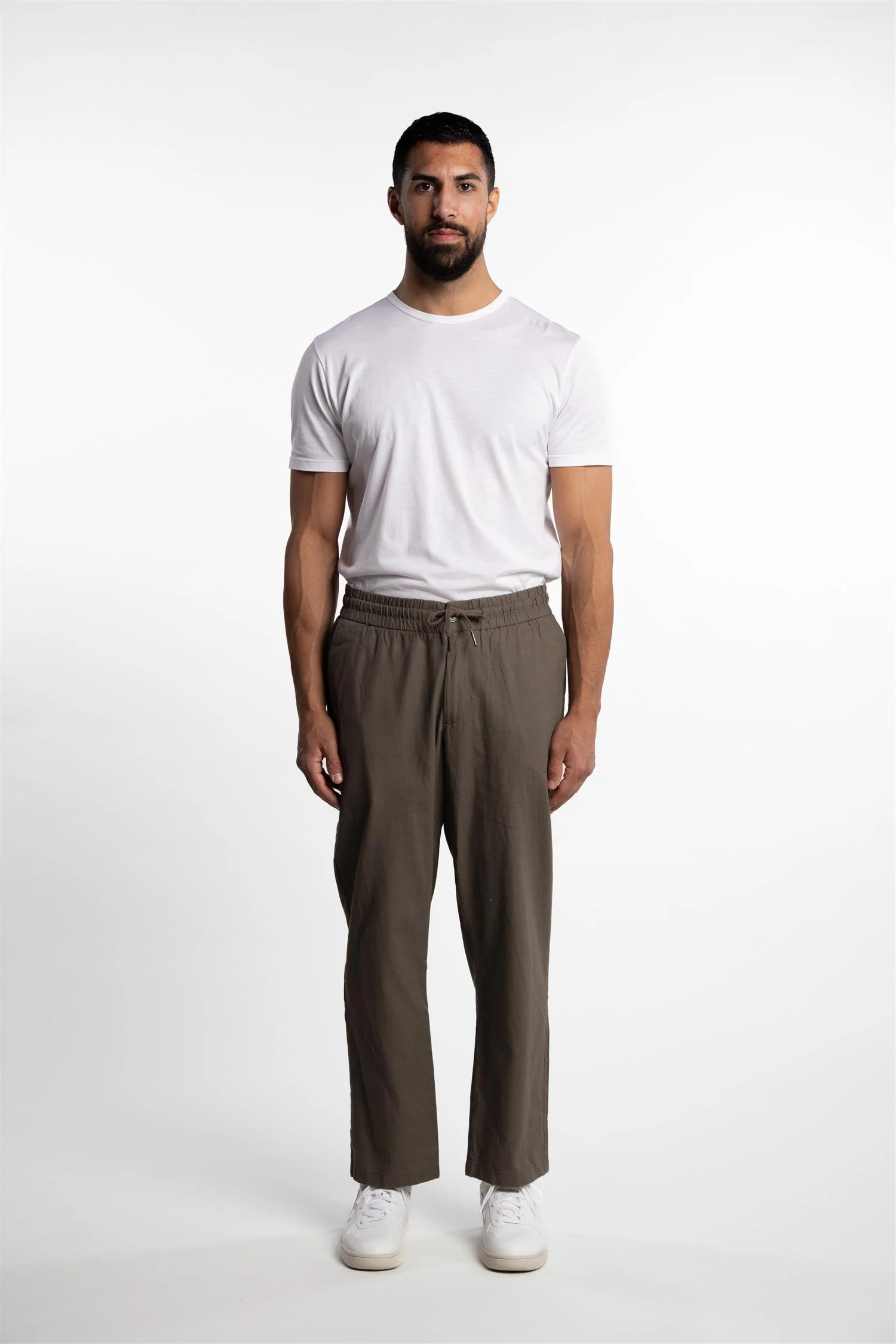 Barcelona Cotton/Linen Pants Dusty Green - Image 4