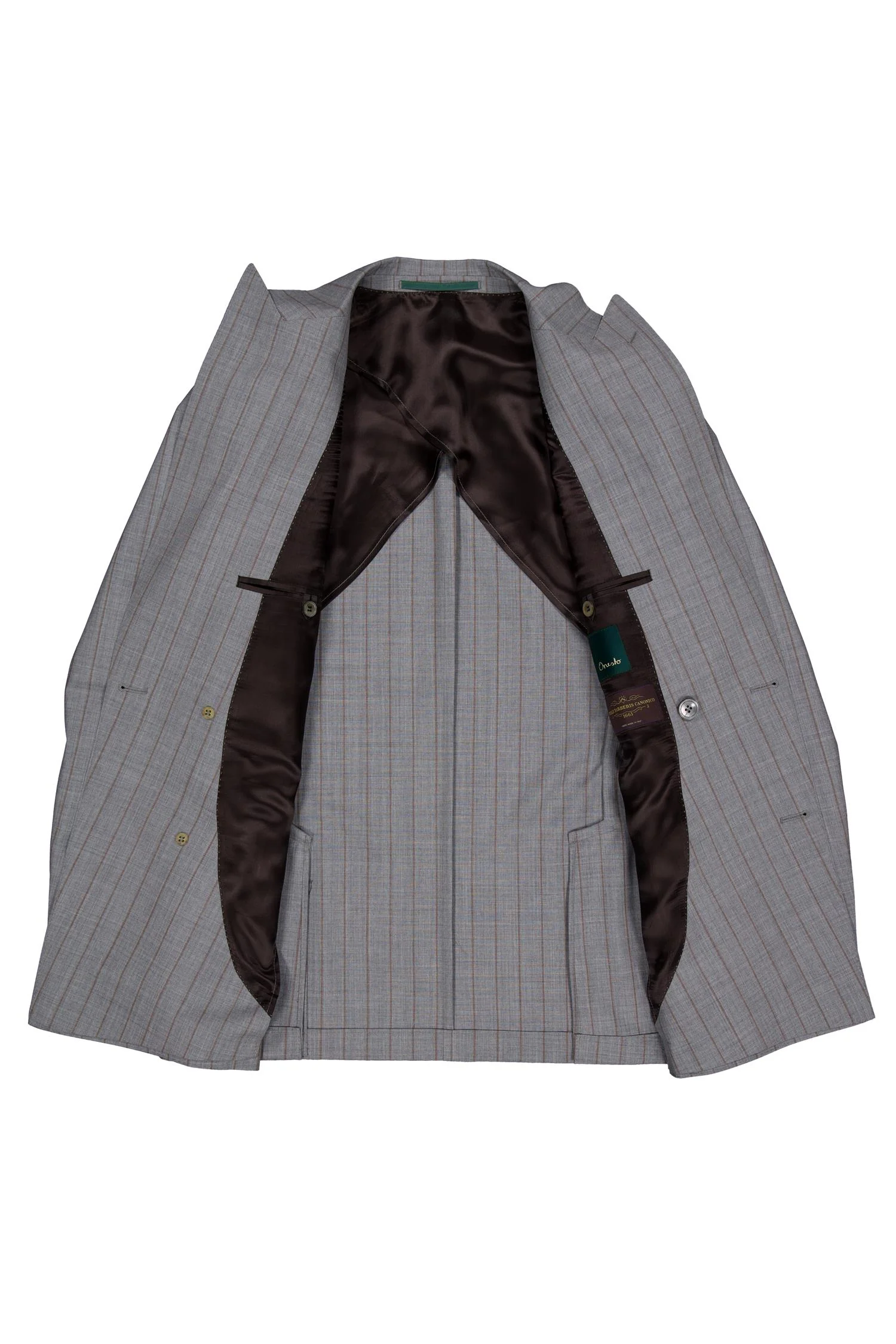 Vicenza Dobbeltspent Pinstripe Blazer Melange Grey - Image 8