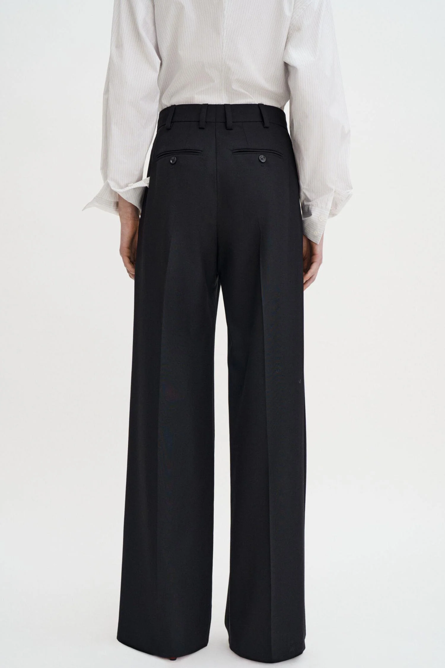 Darcey Wool Trousers- Black - Image 4